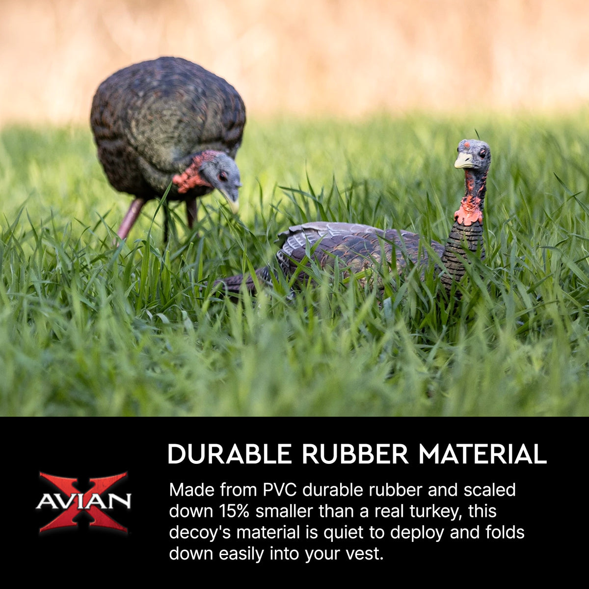 Avian-X AVX8011 Lifelike Collapsible Laydown Breeding Hen Turkey Hunting Decoy