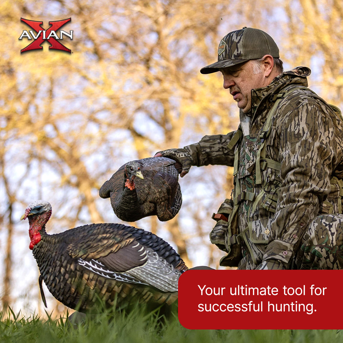 Avian-X AVX8011 Lifelike Collapsible Laydown Breeding Hen Turkey Hunting Decoy