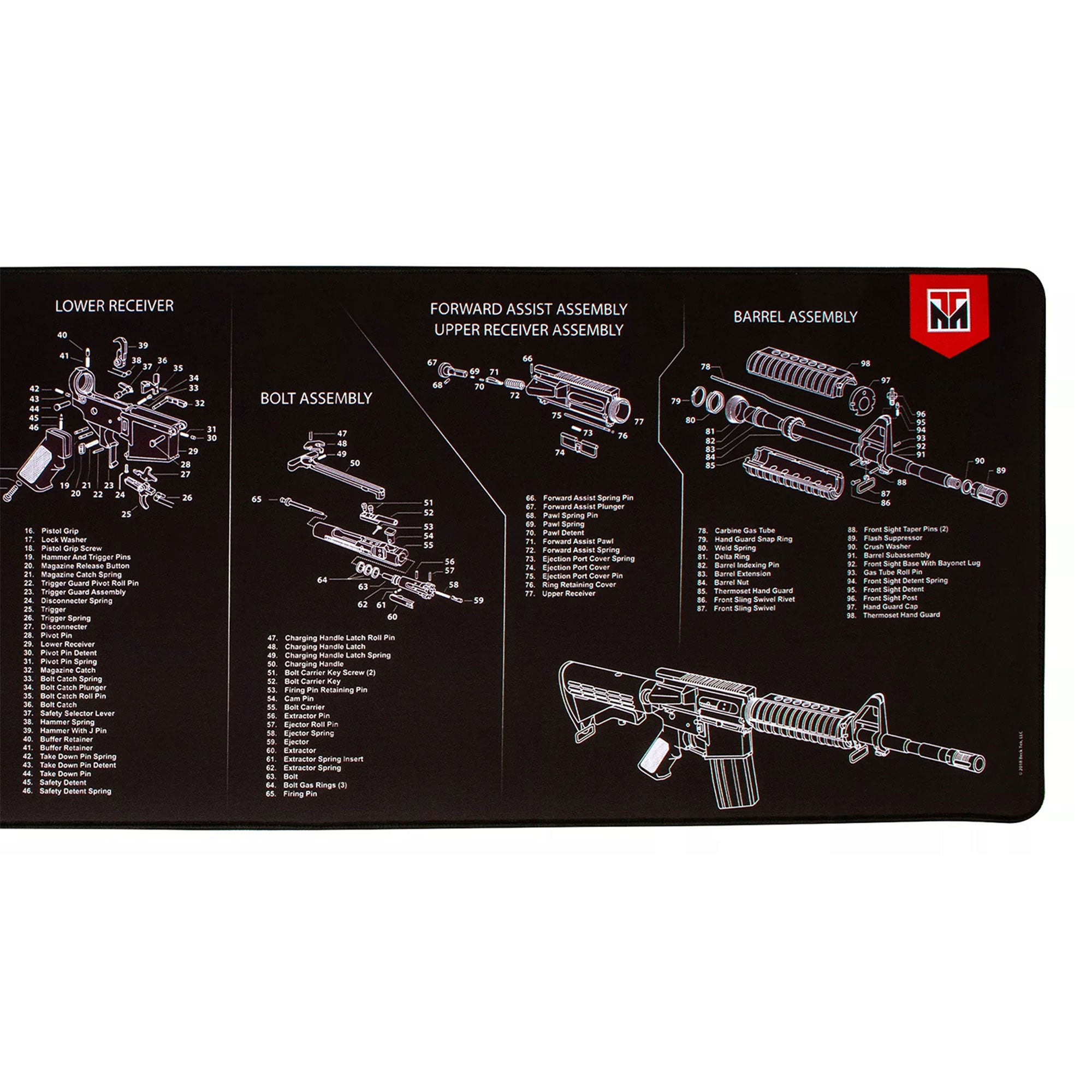 TekMat Ultra Premium AR-15 Gun Cleaning Mat Accessory with Print (Open Box)