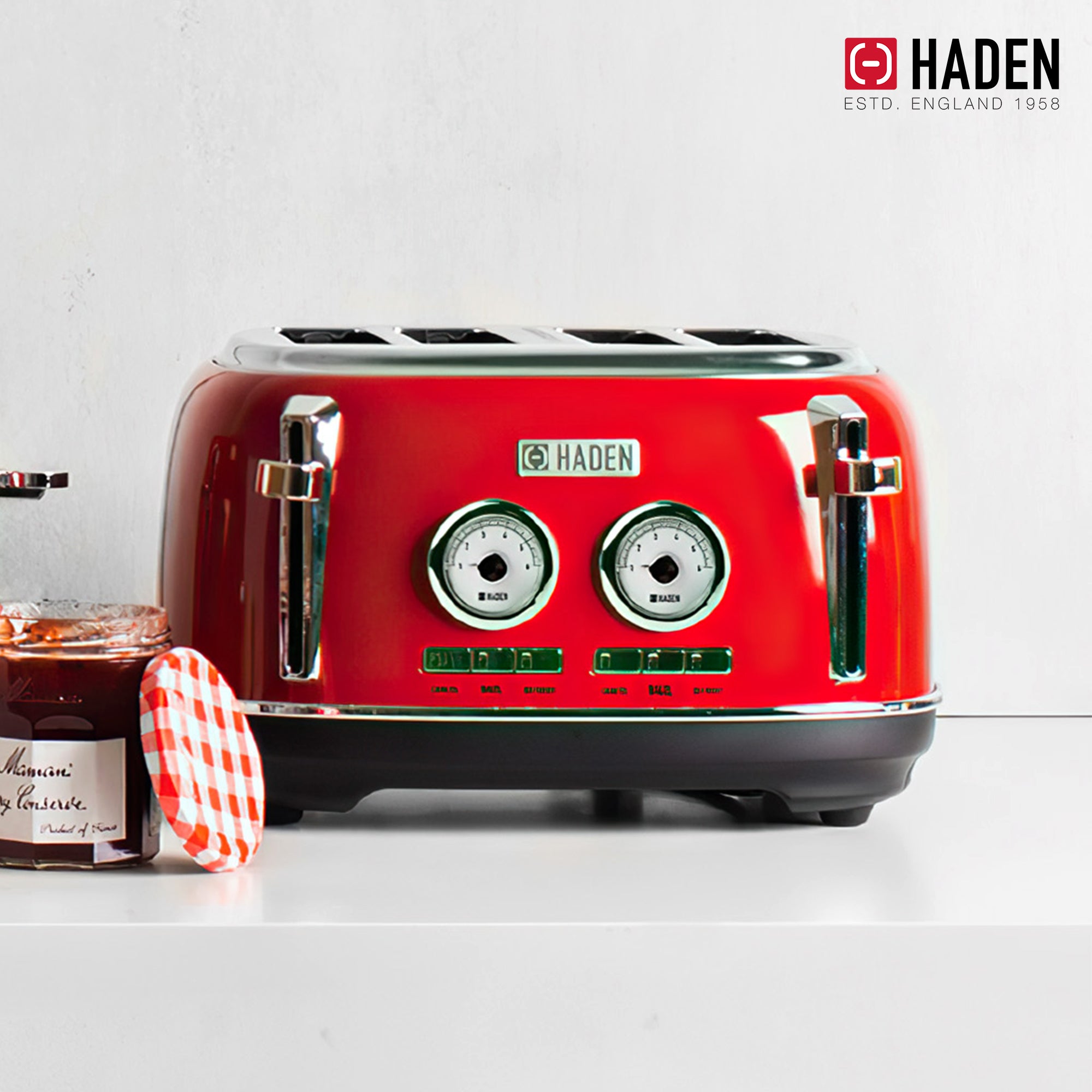 Haden 75040 Dorset 4 Slice Slot Stainless Steel Toaster w/ Crumb Tray (Open Box) - VMInnovations
