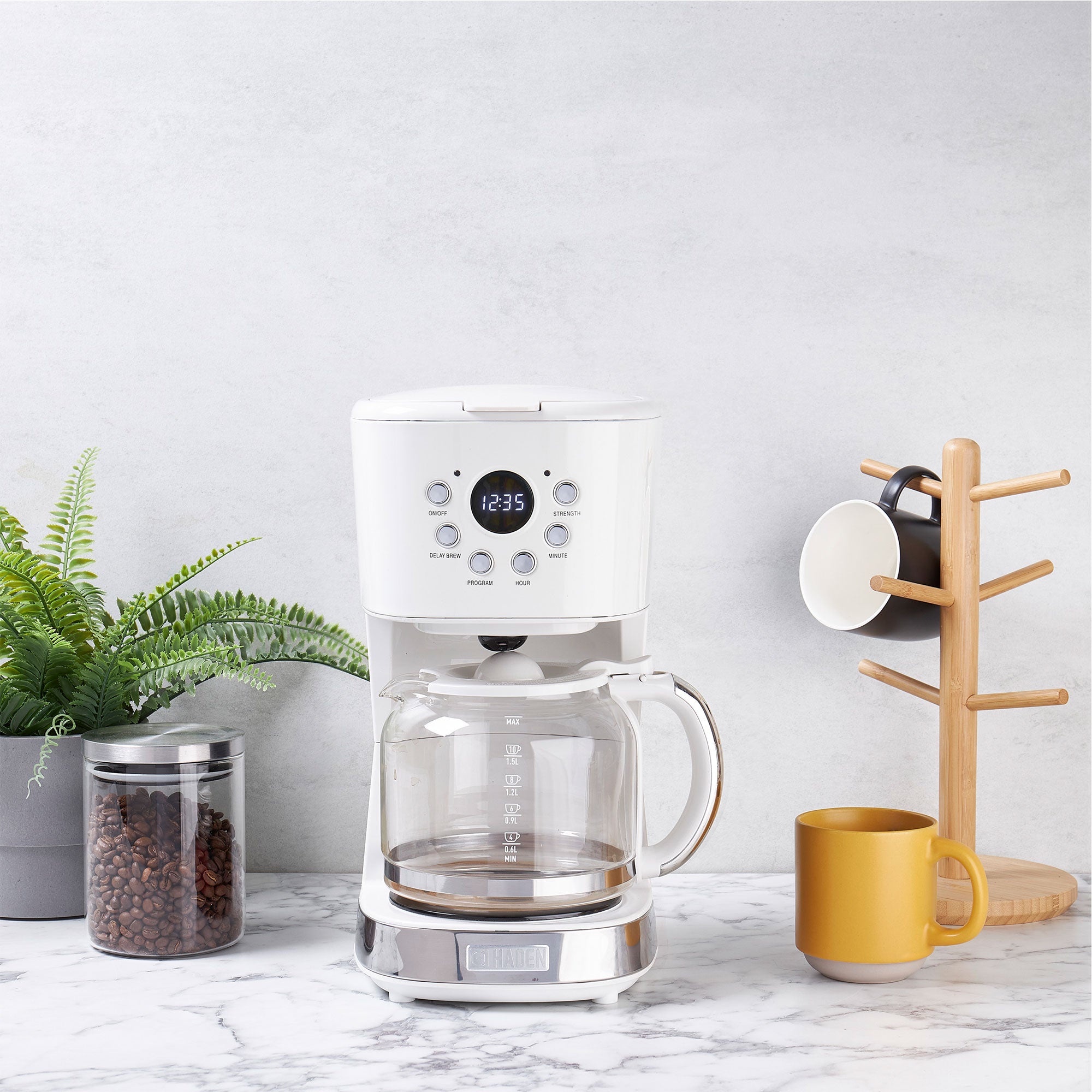 Haden 75061 12 Cup Coffee Maker with Brew Strength Control , Ivory (For Parts)