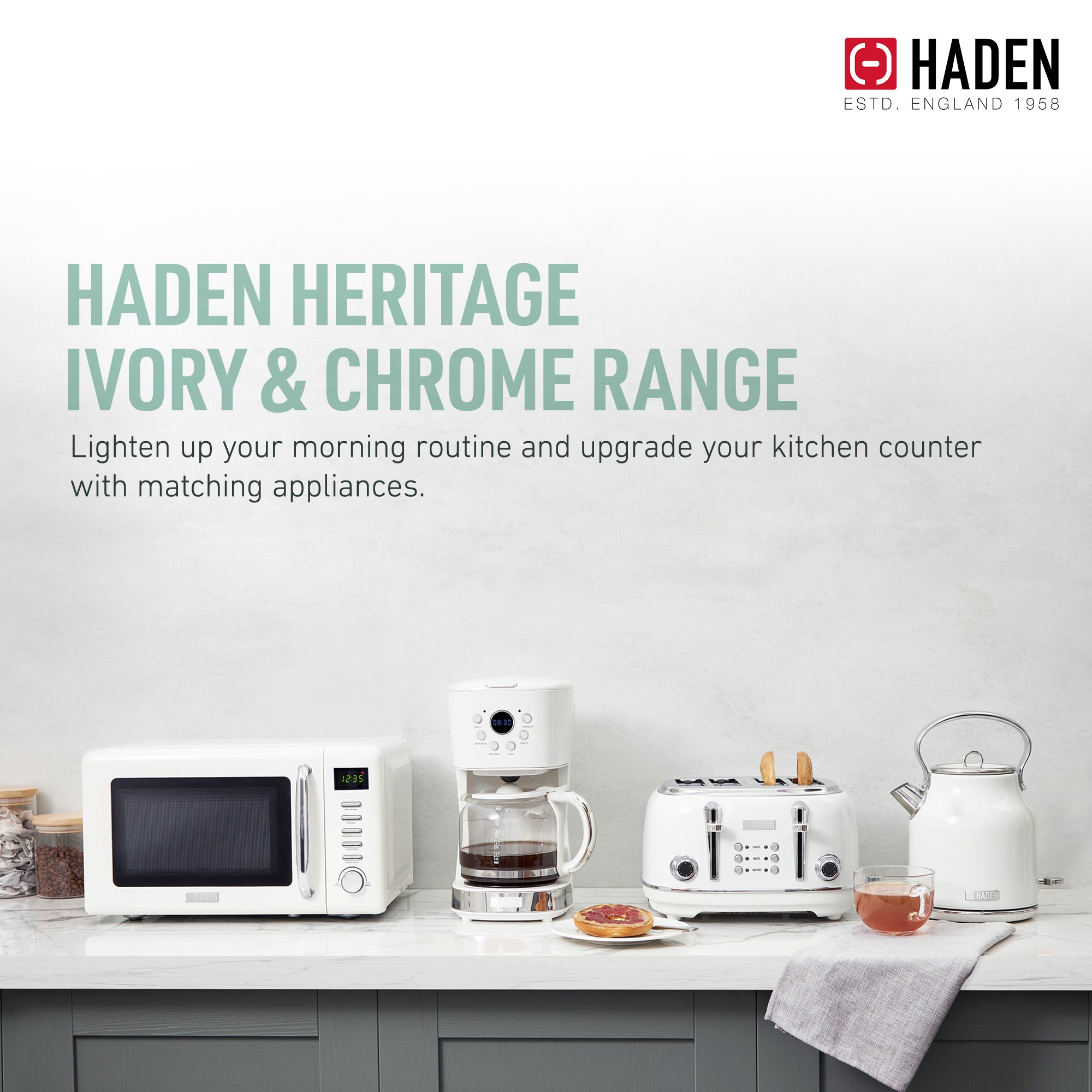 Haden 75061 12 Cup Coffee Maker with Brew Strength Control , Ivory (Used)