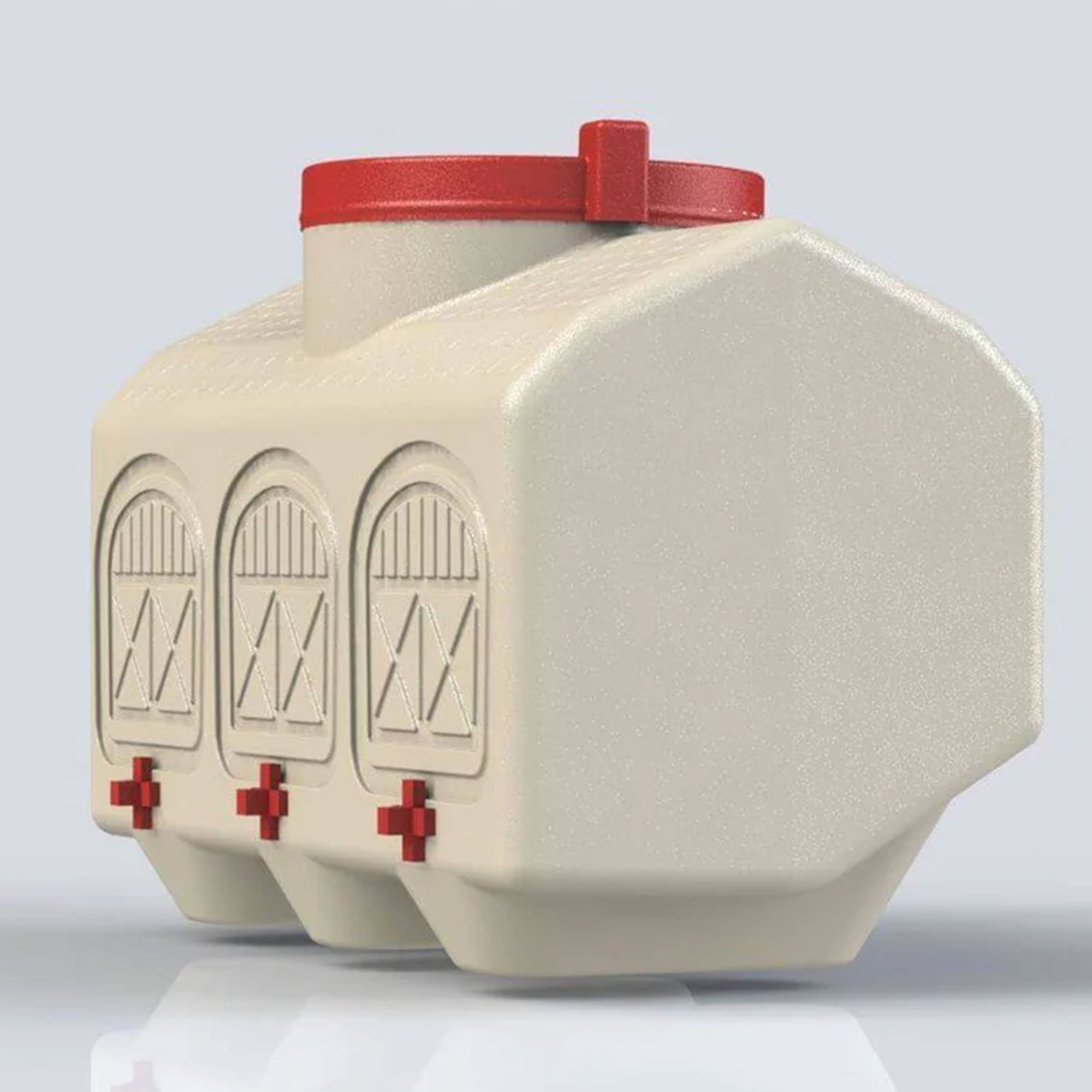 OverEZ Chicken Coop Automatic Poultry Water Dispenser 3 Easy Access Taps (Used)
