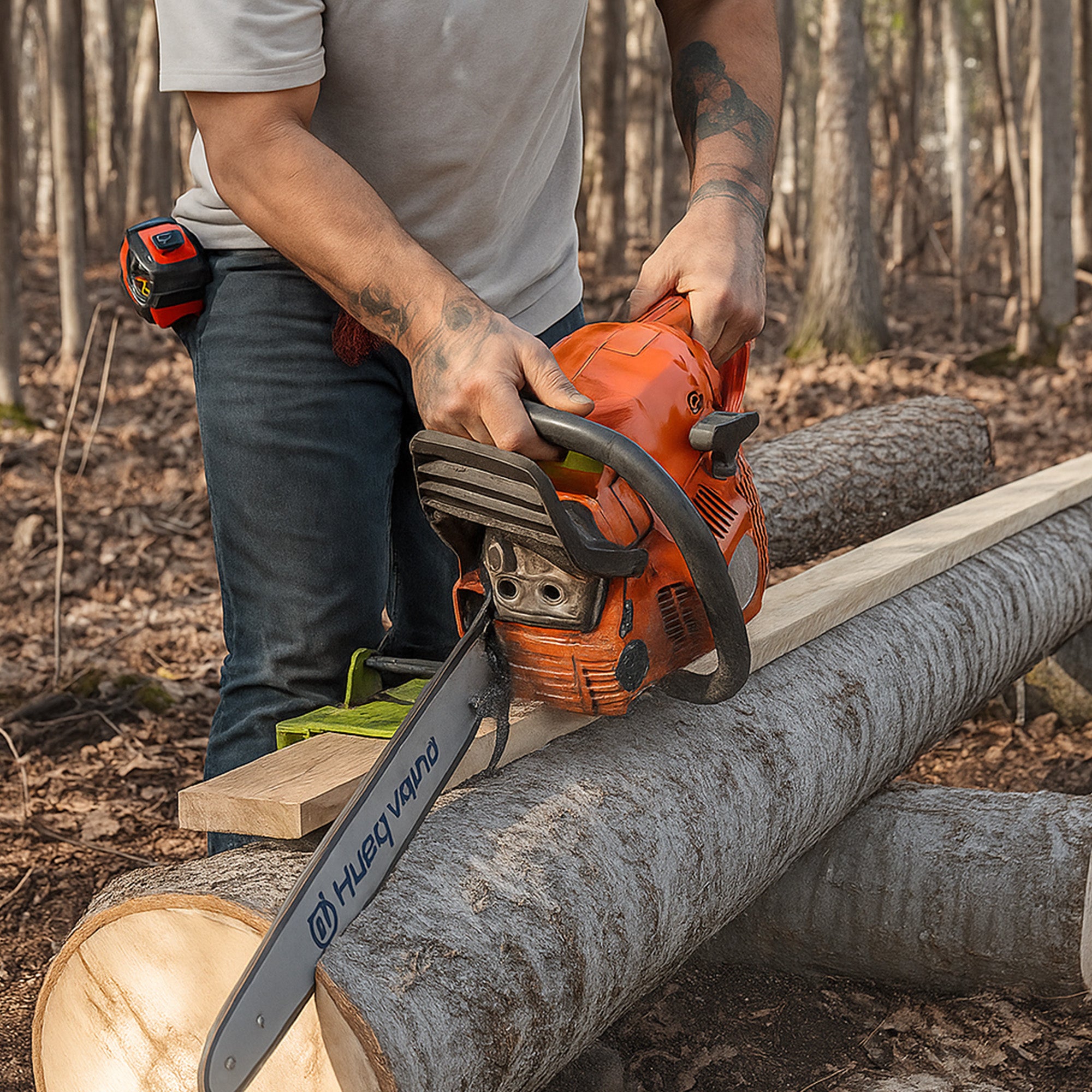 Timber Tuff TMW-56 Steel Lumber Cutting Guide Portable Sawmill Tool for Chainsaw