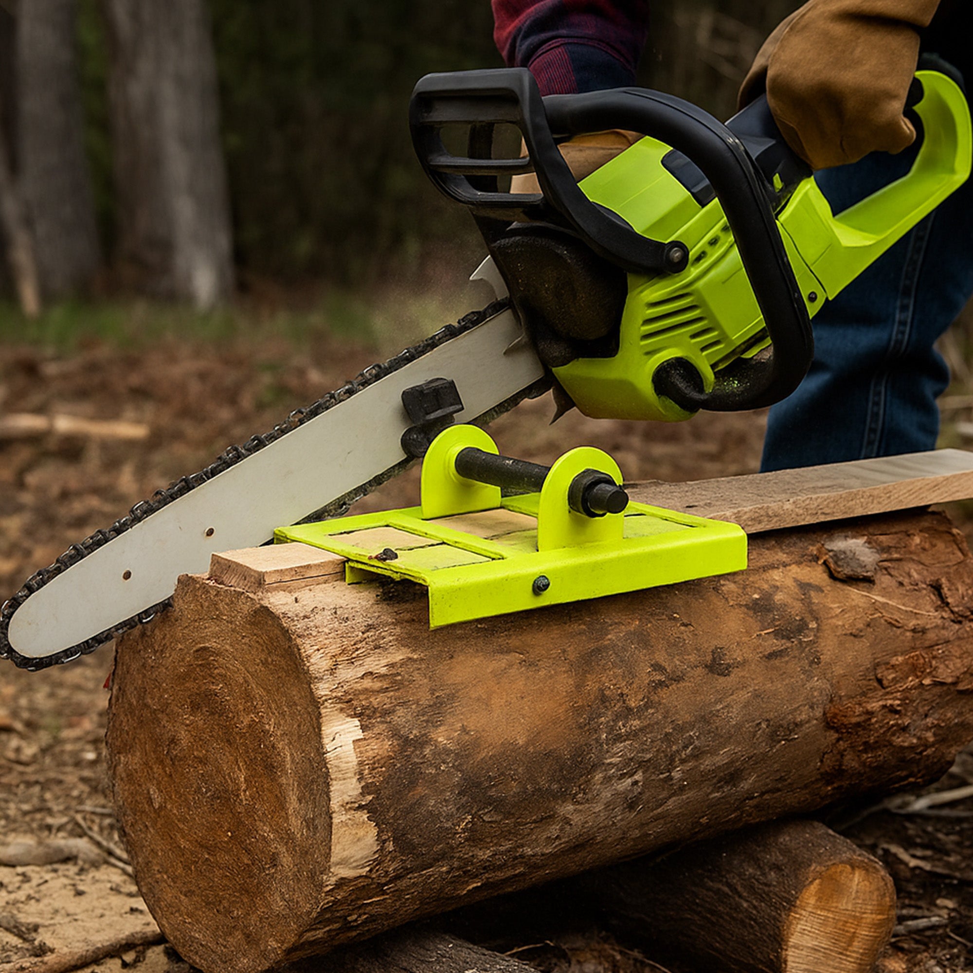 Timber Tuff TMW-56 Steel Lumber Cutting Guide Portable Sawmill Tool for Chainsaw - VMInnovations