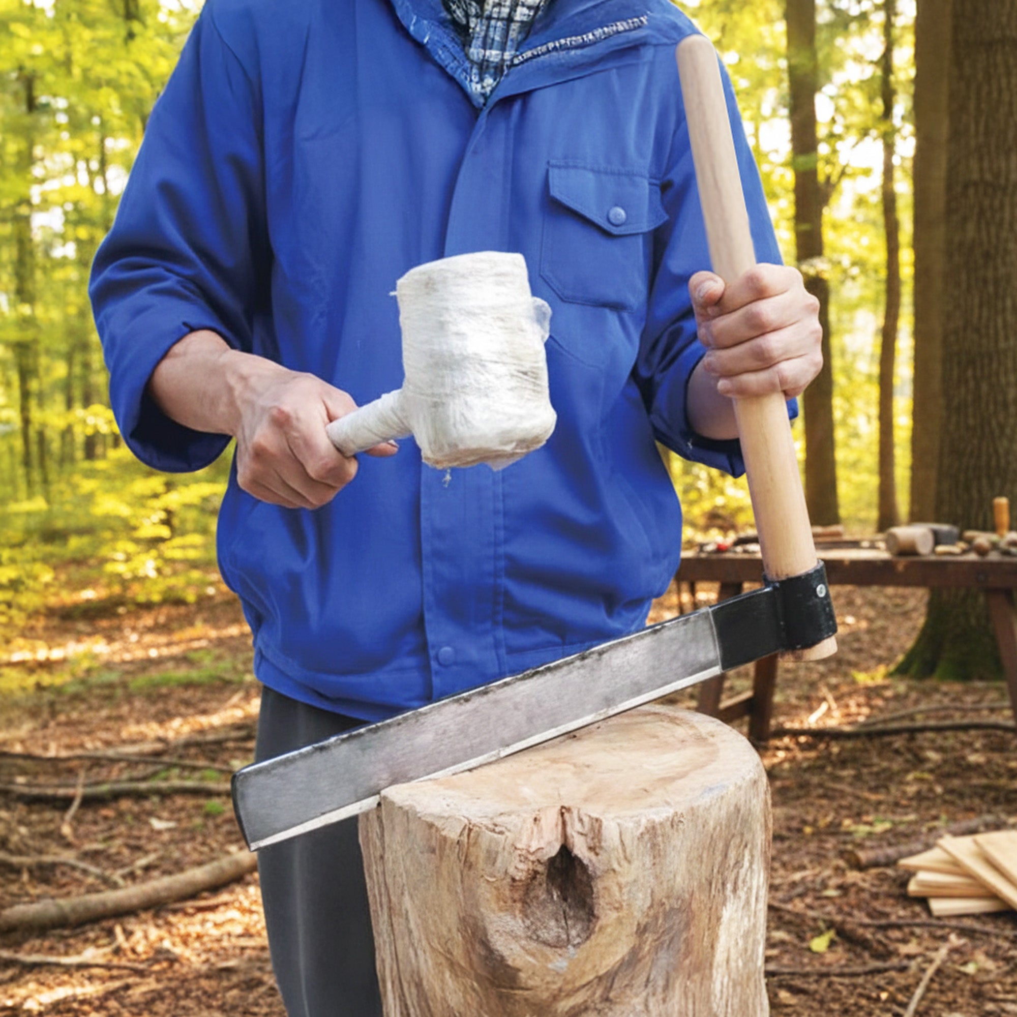 Timber Tuff TMW-62 Shingle Froe Traditional Woodworking Tool for Wood Splitting - VMInnovations