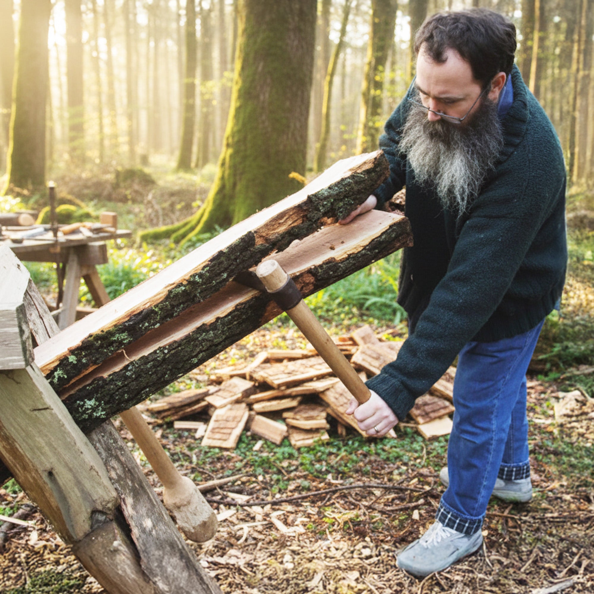 Timber Tuff TMW-62 Shingle Froe Traditional Woodworking Tool for Wood Splitting - VMInnovations