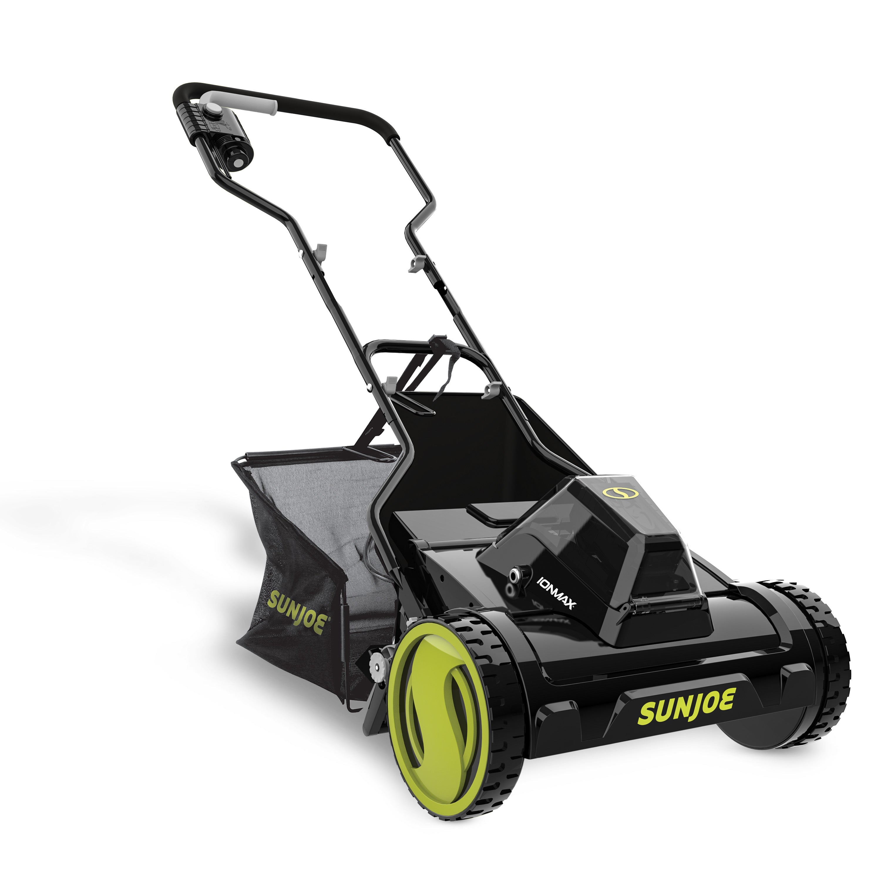 Sun Joe Cordless Push Reel Mower, 15” Yard Trimmer w/ Collection Bag, 24V-CRLM15