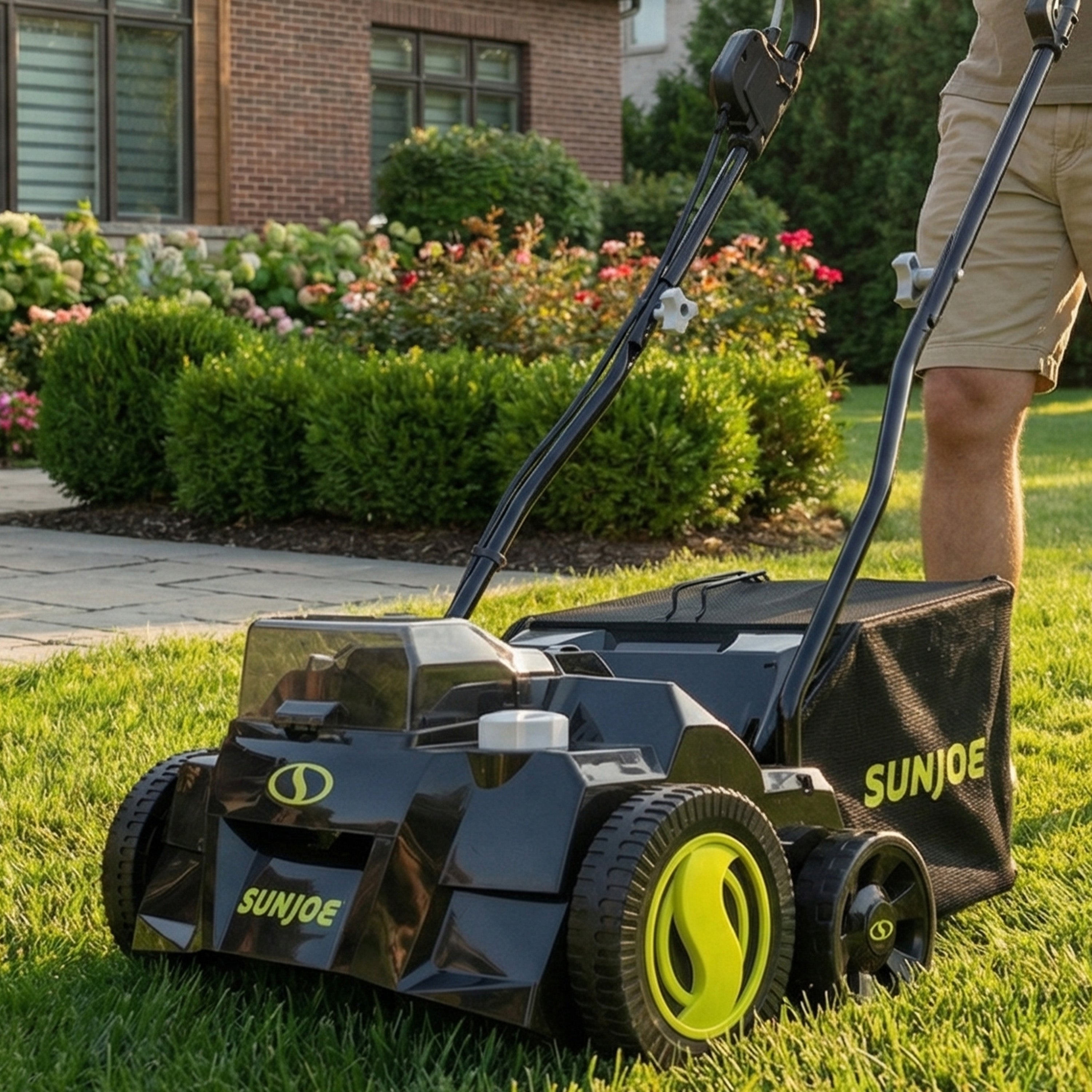 Sun Joe Cordless Scarifier/Dethatcher, Brushless Motor, Batteries, 24V-X2-DTS15