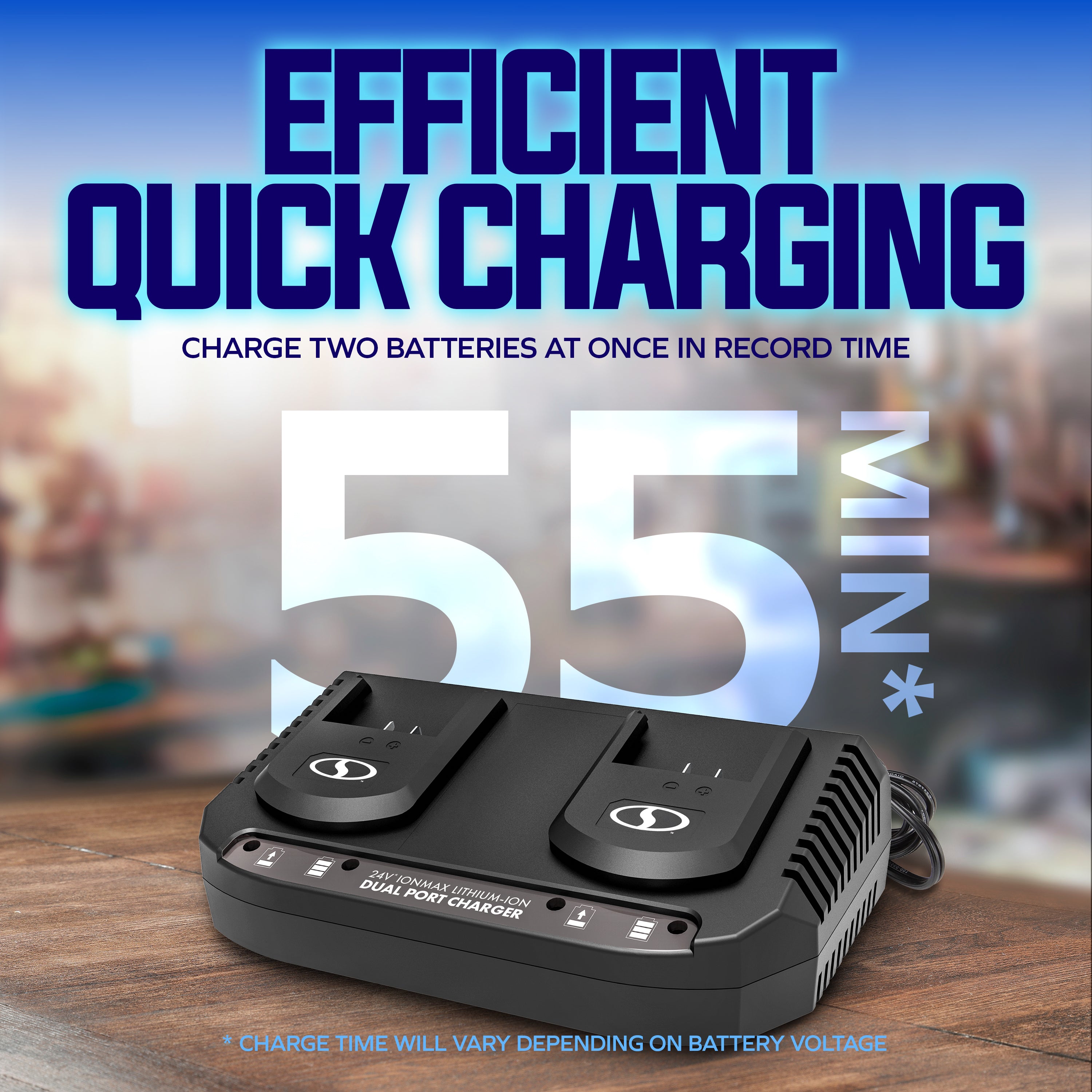 Snow Joe 24V IONMAX Dual Port Quick Charge Docking Station Charger, 24VCHRG-DPC - VMInnovations