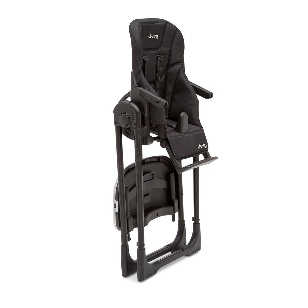 Jeep Convertible Foldable High Chair for Babies and Toddlers, Black (Open Box)