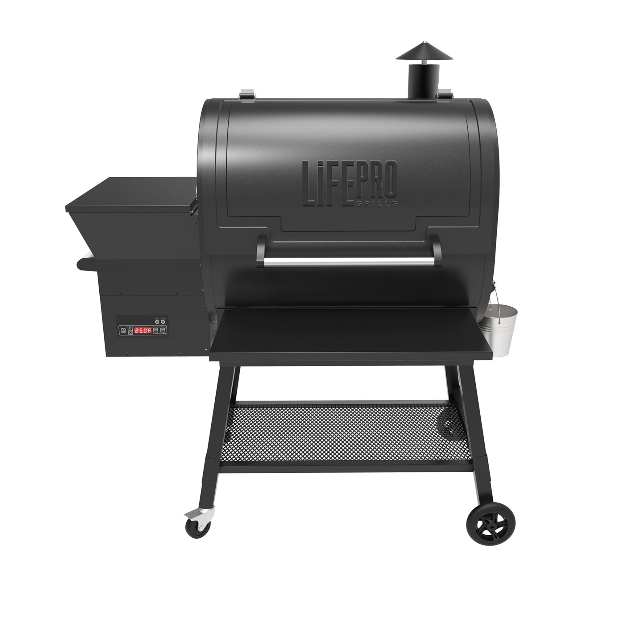 LifePro SCSP1500LP 1500 Square Inch Barrel Precision Wood Pellet Smoker Grill - VMInnovations