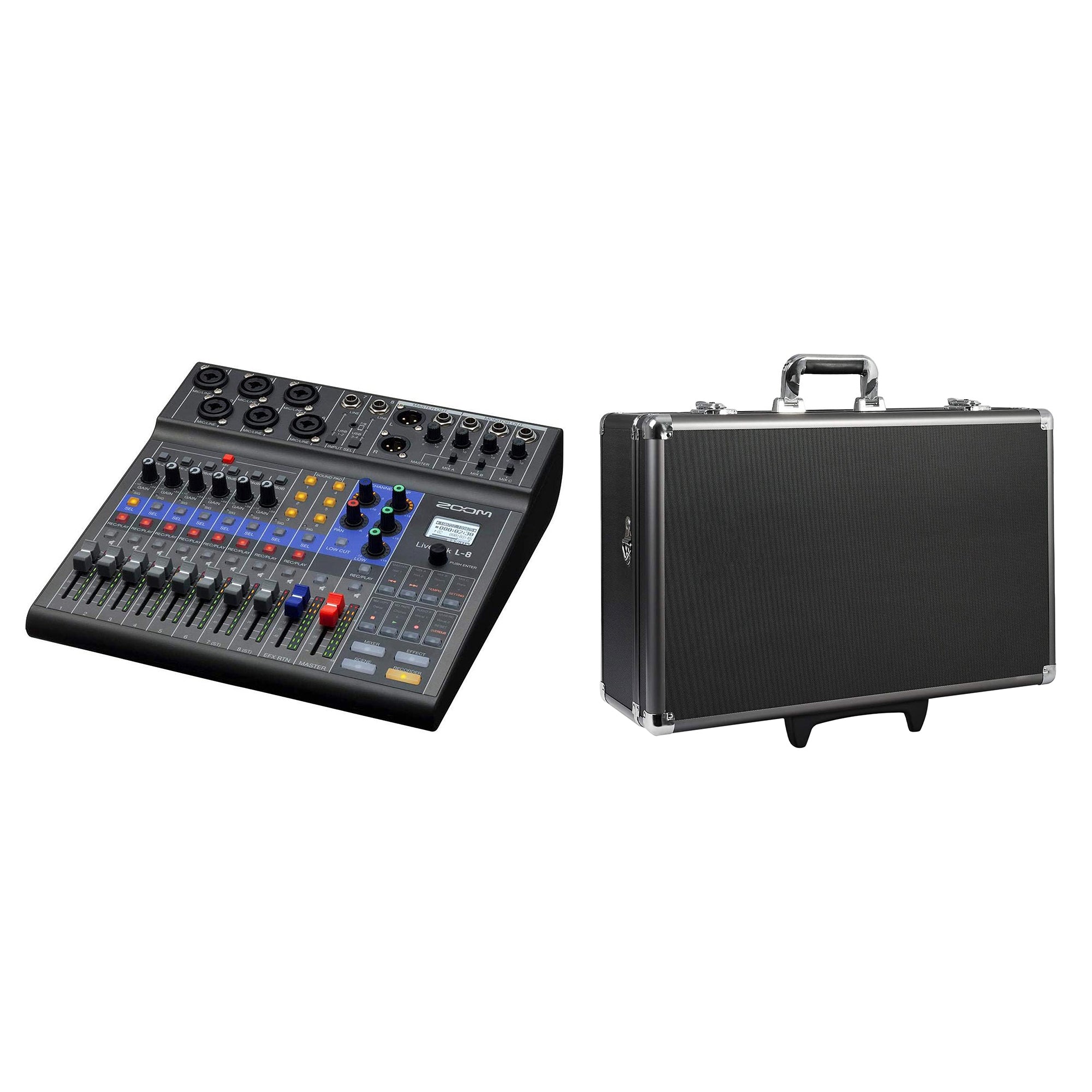 Zoom LiveTrak Digital Audio Recorder Mixer & Zeikos Hard Shell Storage Case