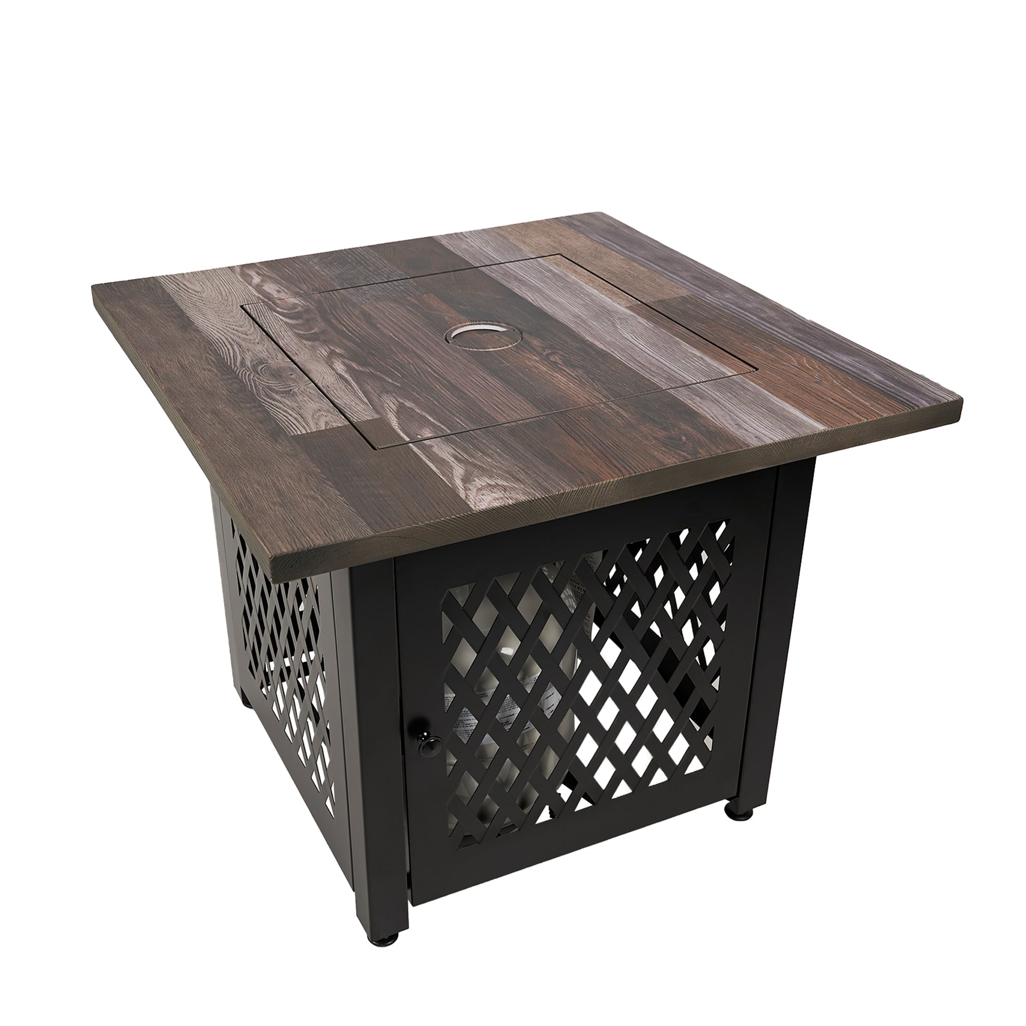 Endless Summer 30" Nate Square Outdoor UV Printed Gas Fire Pit Table (Open Box) - VMInnovations