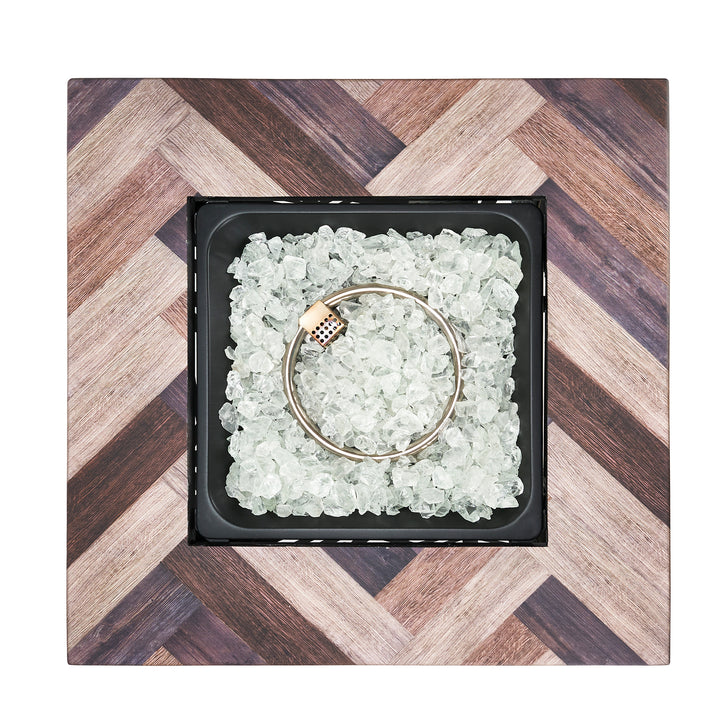 Endless Summer Darby 30" Square Outdoor UV Printed Gas Fire Pit/Table (Open Box) - VMInnovations