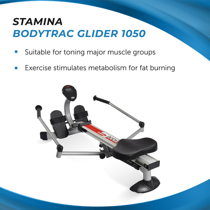 Stamina BodyTrac Glider Full Body Cardio Exercise Fitness Rower Rowing Machine - VMInnovations