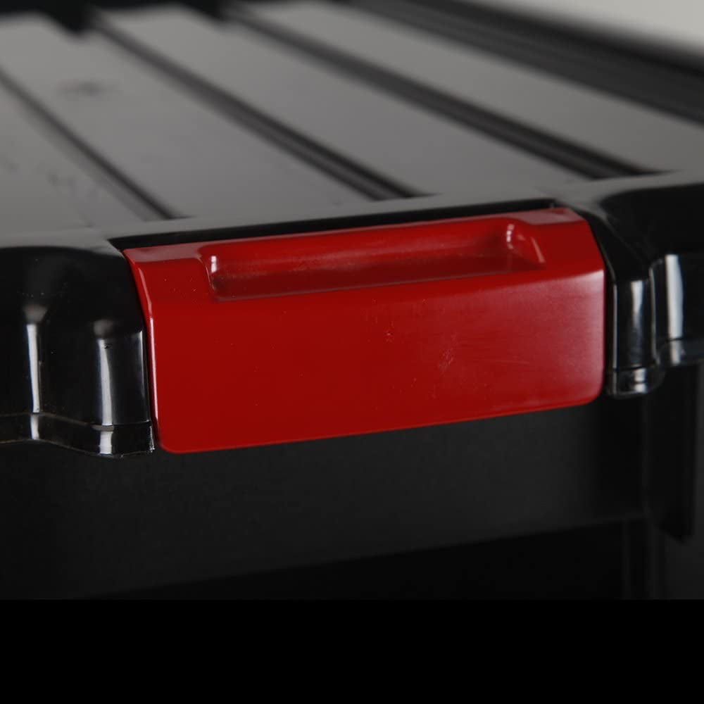 IRIS USA 21 Quart Heavy Duty Latching Storage Totes w/Reinforced Lids (8 Pack)