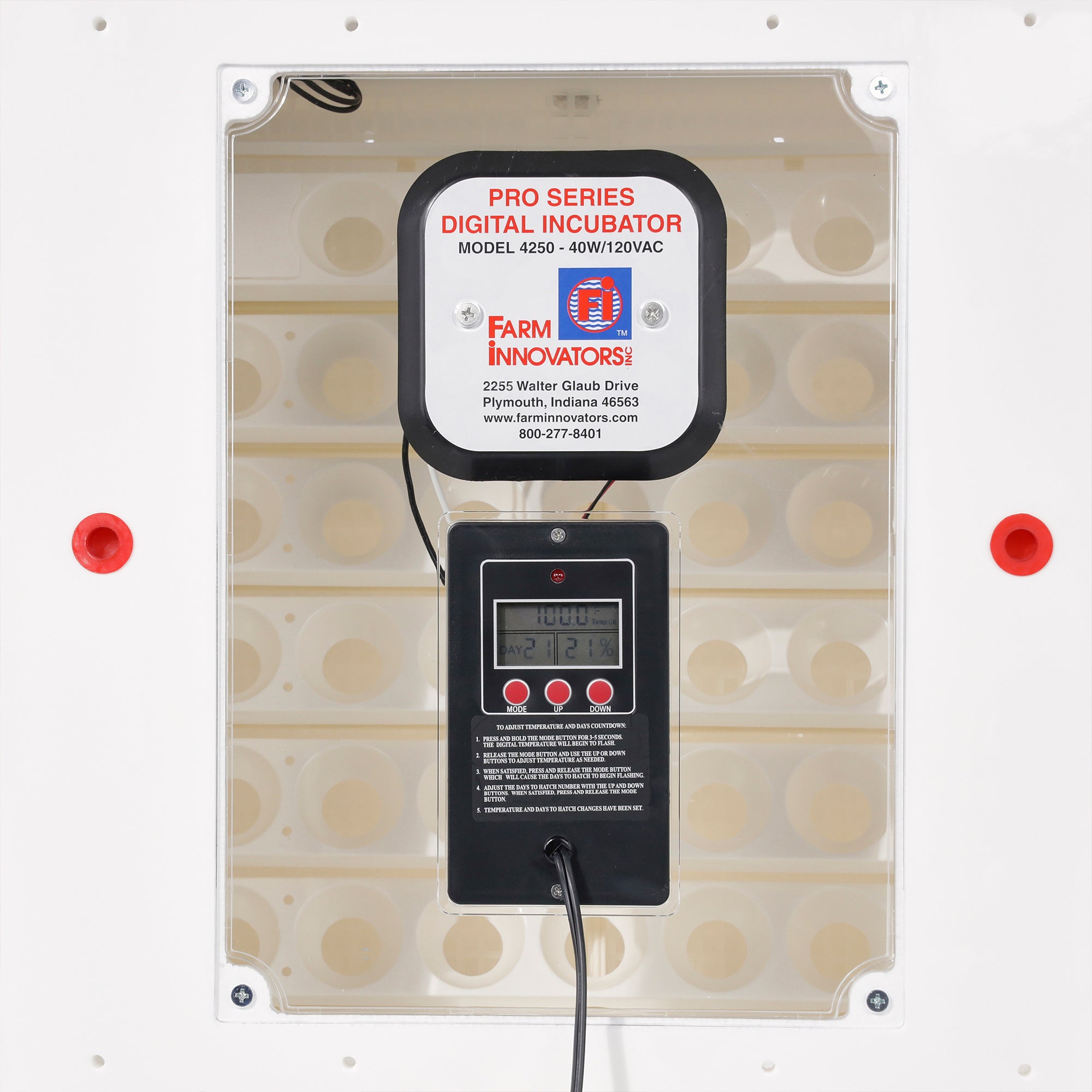 Farm Innovators Digital Circulated Air Incubator w/ Auto Egg Turner, White(Used) - VMInnovations