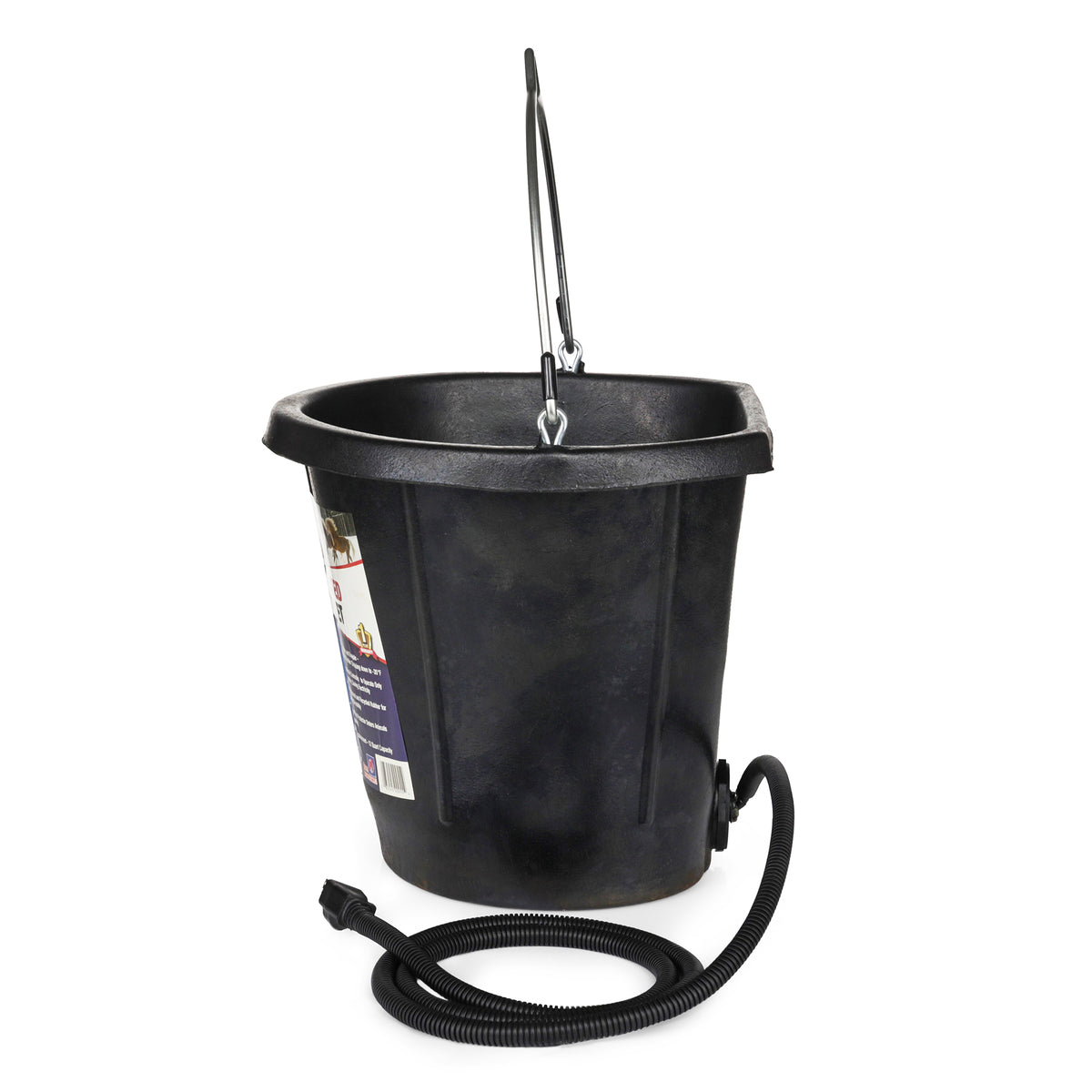 Farm Innovators FB-80R Rubber 3 Gal Flat Back Heated Bucket, 70 Watt(Open Box) - VMInnovations