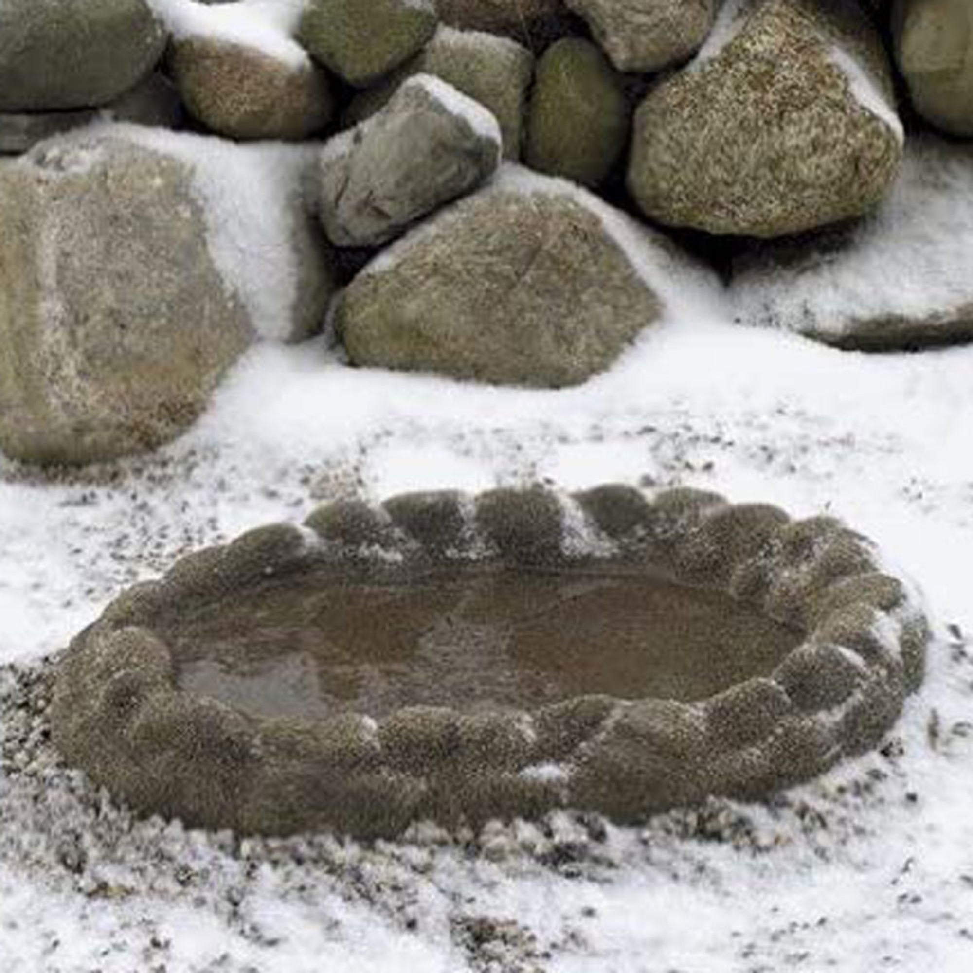 Farm Innovators FS-1 Four Seasons Sand Coated Heated Birdbath, 70 Watt(Open Box) - VMInnovations