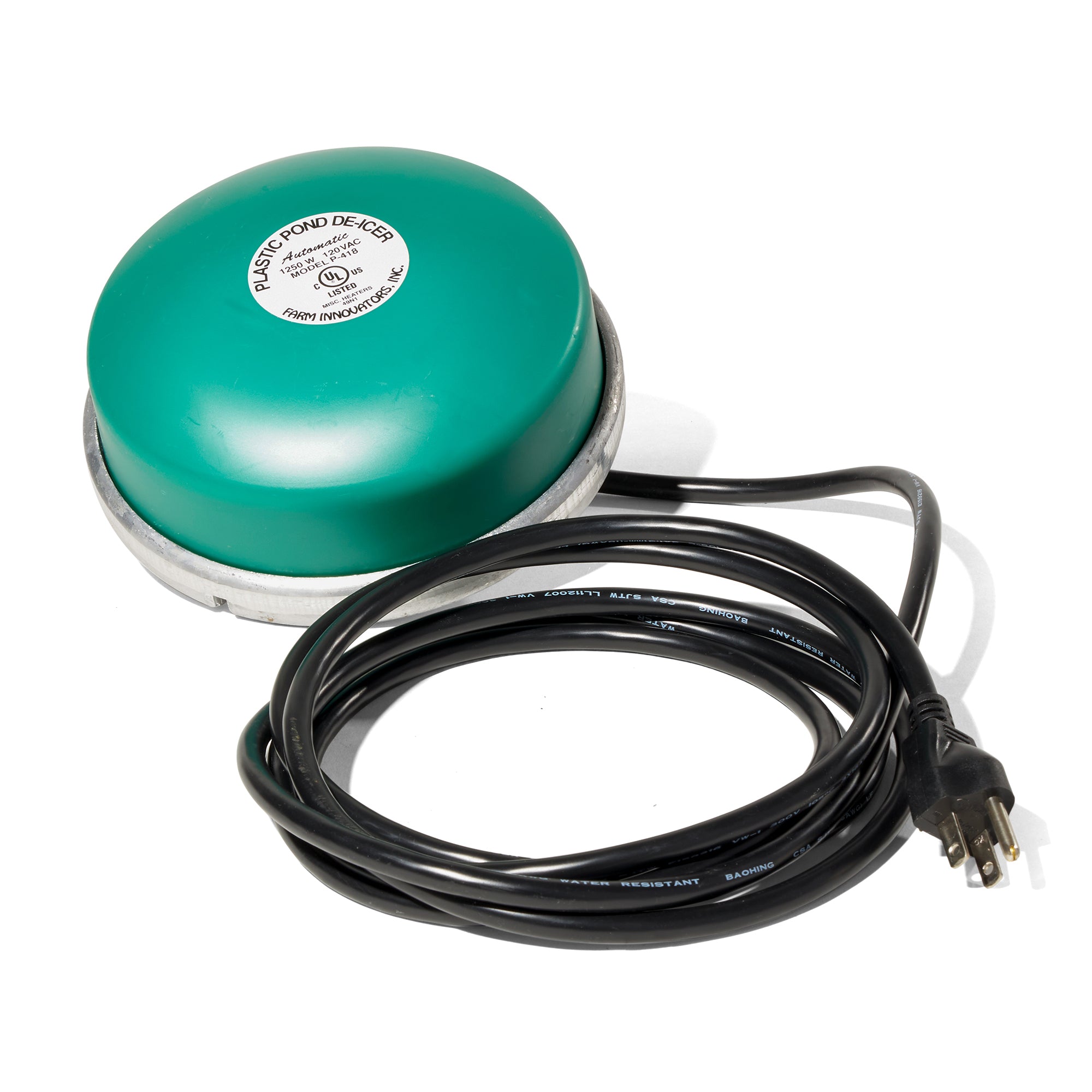 Farm Innovators P-418 Cast Aluminum 1250 Watt Floating De-Icer Heater (Open Box) - VMInnovations