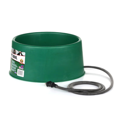 Farm Innovators 1.5 Gallon Electric Heated Water Bowl, 60 Watt, Green (Open Box)
