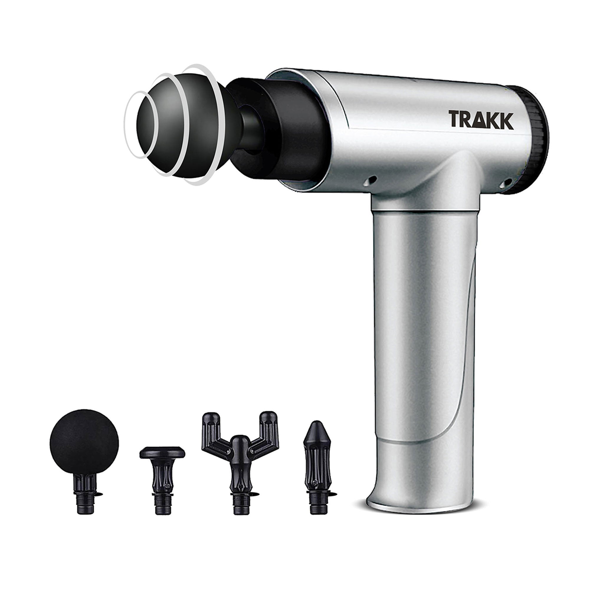 TRAKK Deep Tissue Athlete Massage Gun Therapy w/ 4 Speeds & Attachments (Used) - VMInnovations
