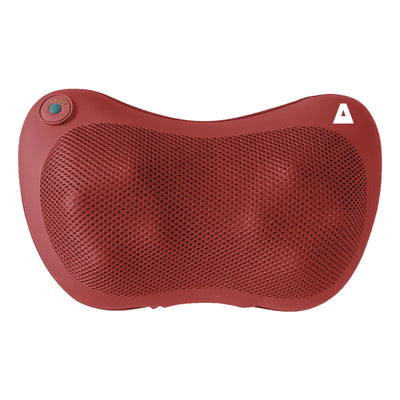TRAKK Shiatsu Back & Shoulder Neck Heated Full Body Relief Massager Pillow, Red