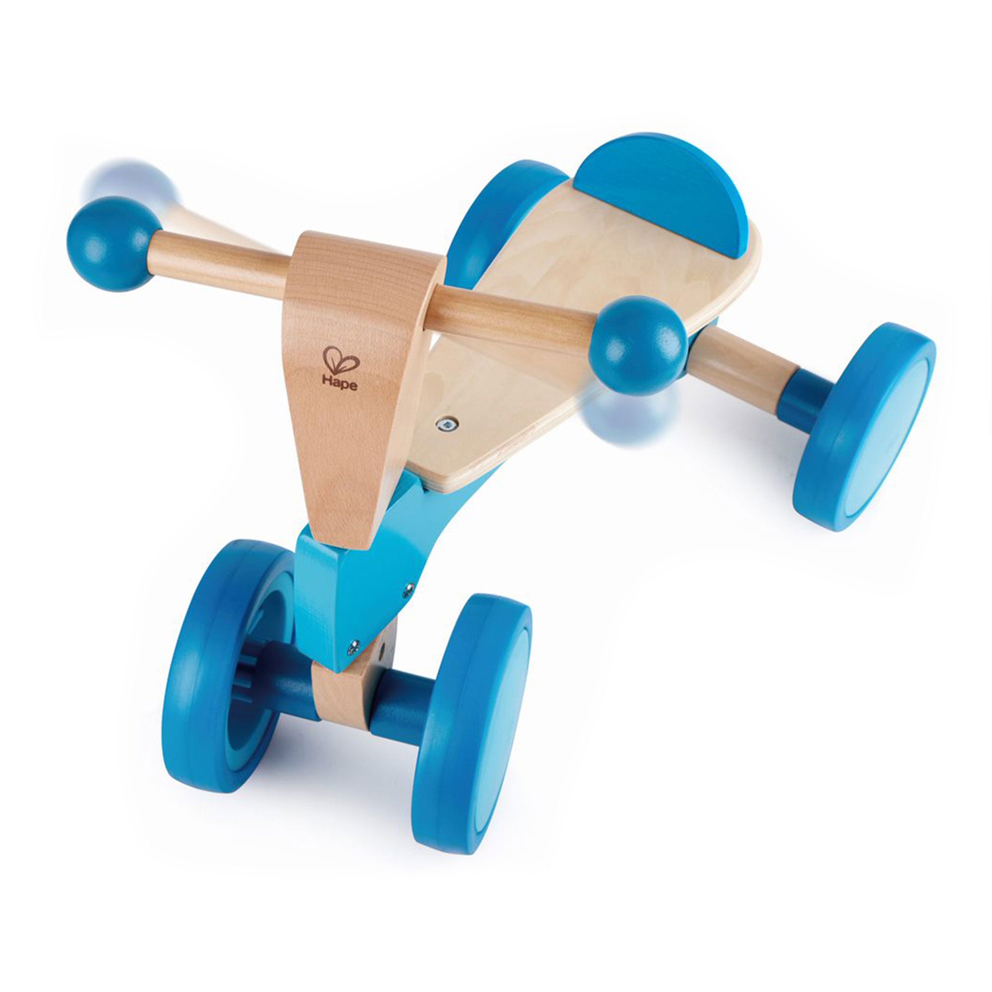 Hape Scoot Around Toddlers Ride On Wooden Push Balance Bike Scooter Toy, Blue