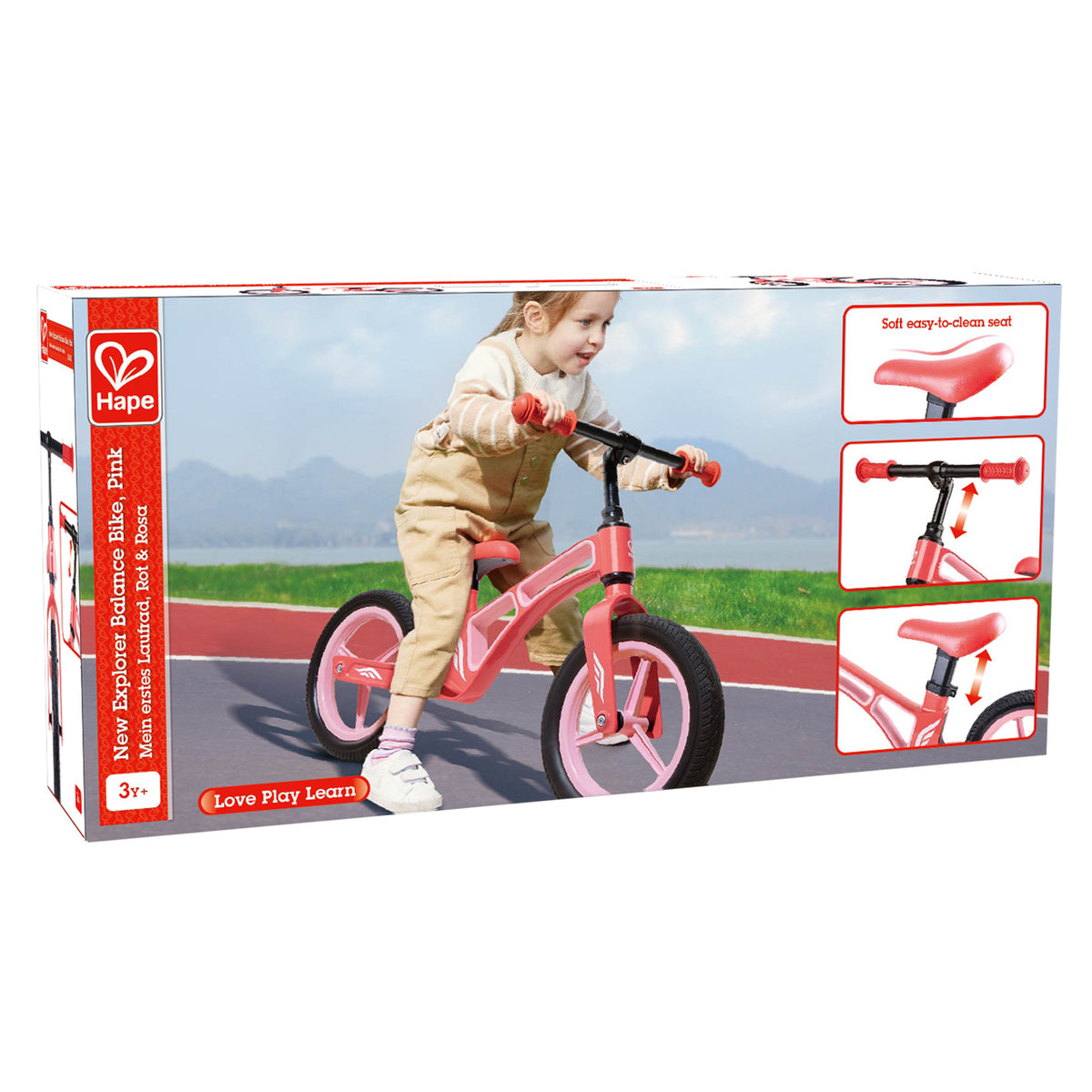 Hape New Explorer Balance Bike with Magnesium Frame, Flamingo Pink (Open Box)