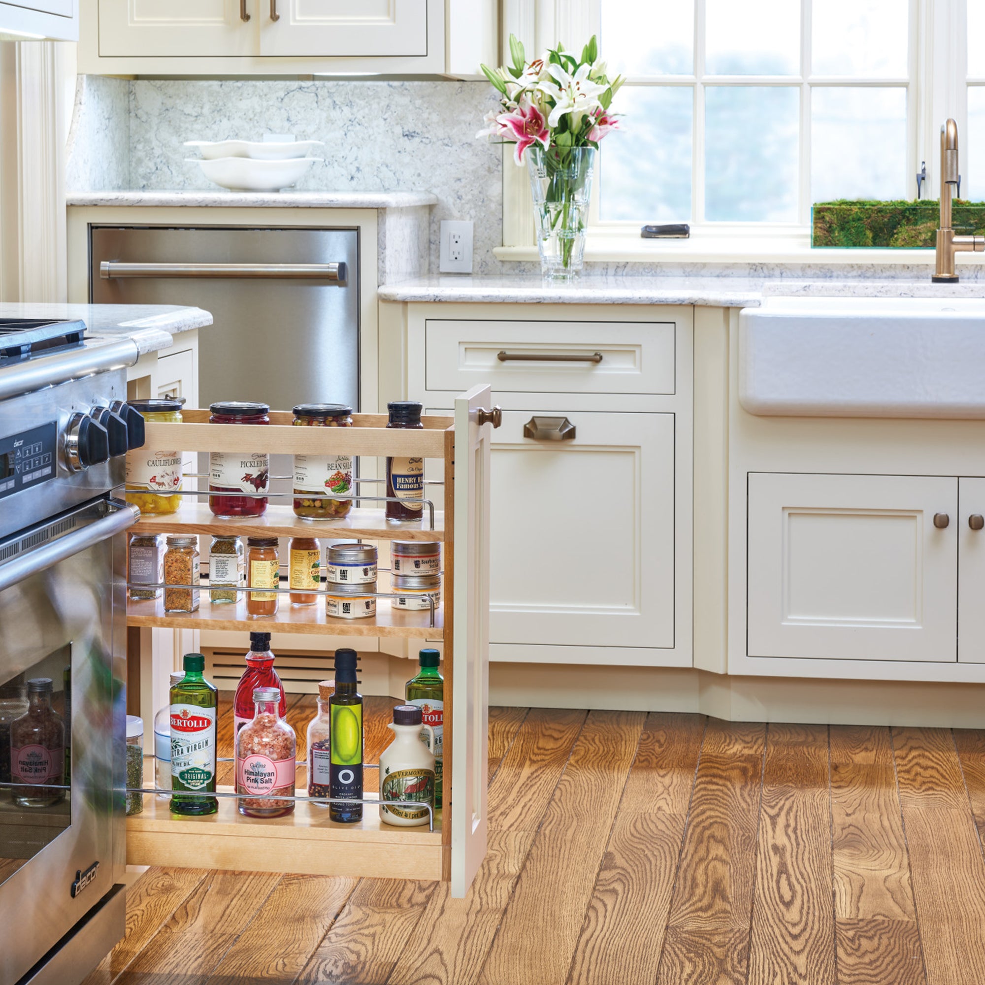 Rev-A-Shelf 8.75'' Pullout Kitchen Cabinet Organizer Soft-close, 448-BCSC-8C - VMInnovations