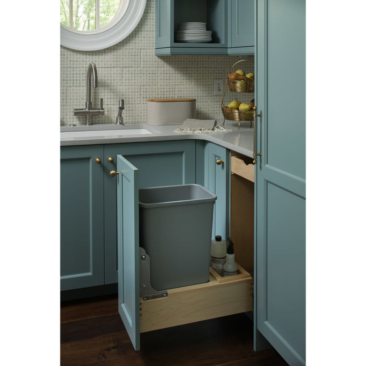Rev-A-Shelf Pullout Trash Can 50 qt. w/Soft-close Soft-open, 4WCBM-1550DM-1 - VMInnovations