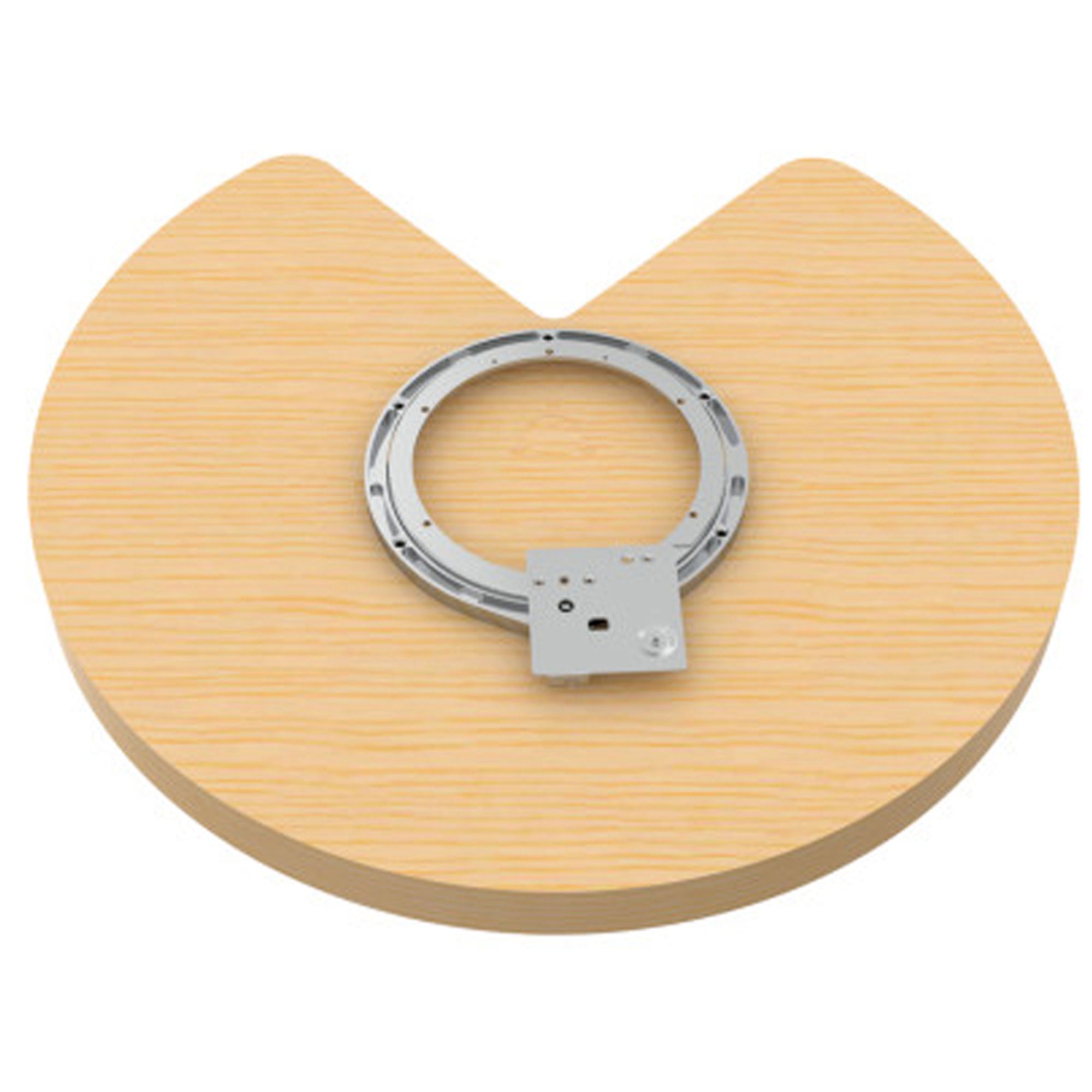 Rev-A-Shelf 28" Lazy Susan Kidney-Shaped 1-Shelf Swivel Bearings, 4WLS201-28-BS52