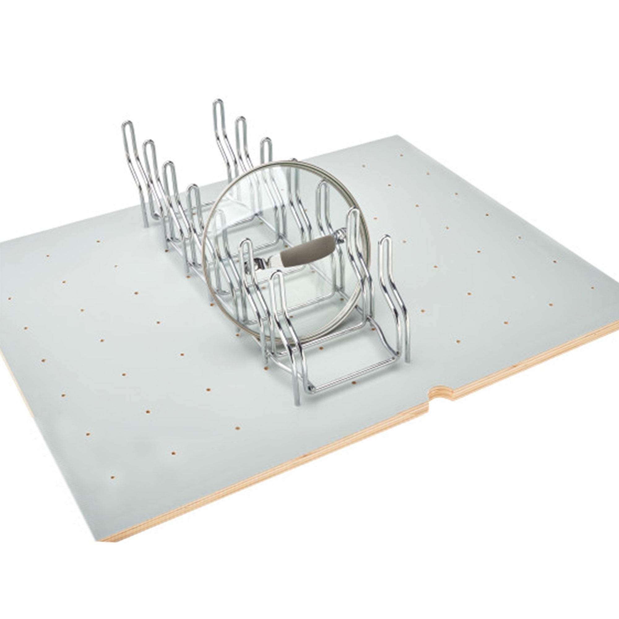Rev-A-Shelf Kitchen Drawer Lid Organizer for Drawer Pegboards, Chrome, 5DLD-1-CR - VMInnovations