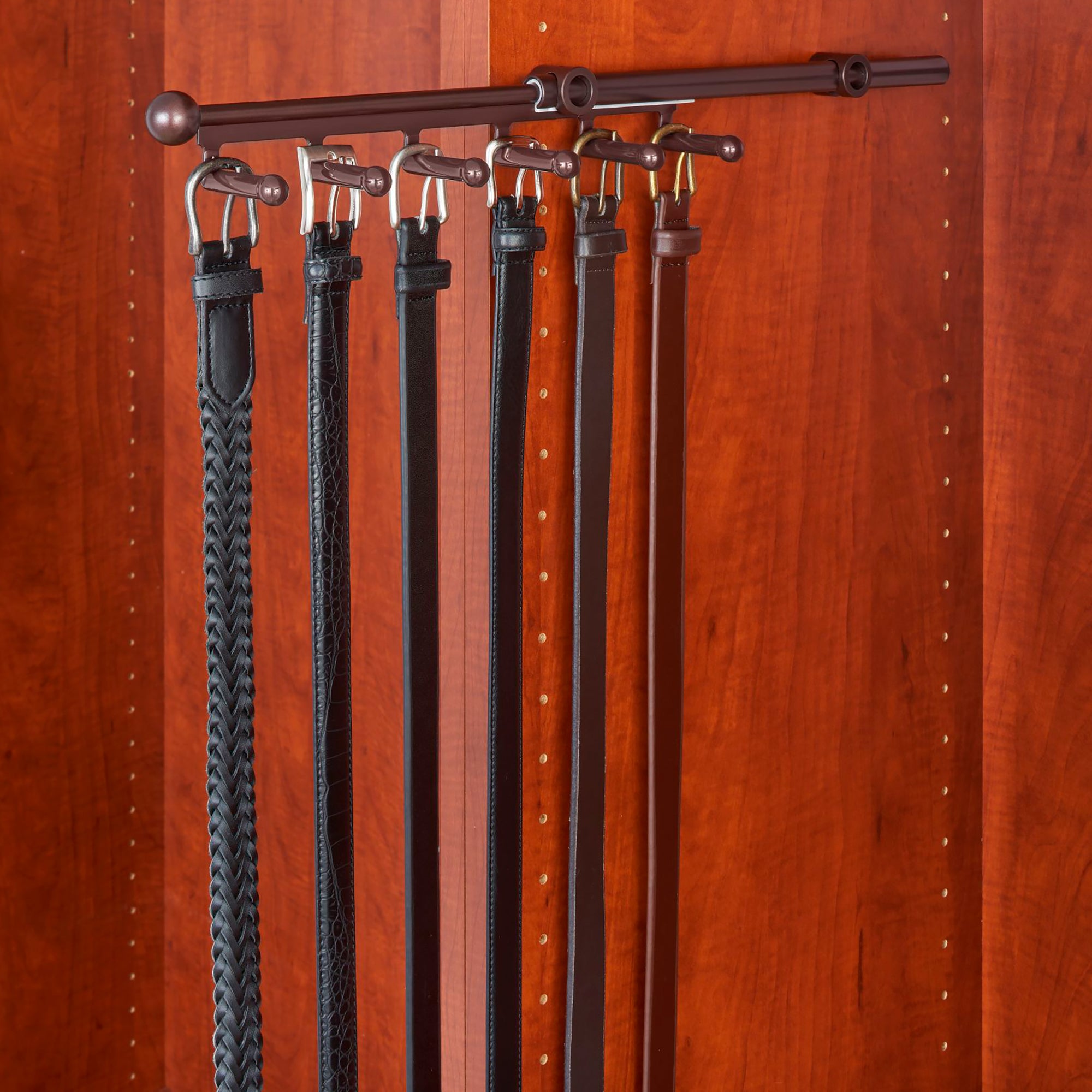 Rev-A-Shelf 14" Pullout Belt & Scarf Closet Organizer, Bronze, CBSR-14-ORB
