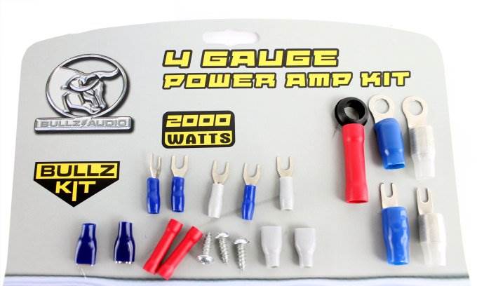 BULLZ AUDIO EPAK4BL 4 Gauge Amplifier/Amp Wiring Kit