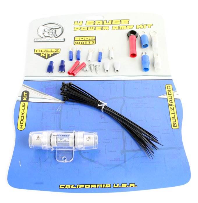 BULLZ AUDIO EPAK4BL 4 Gauge Amplifier/Amp Wiring Kit
