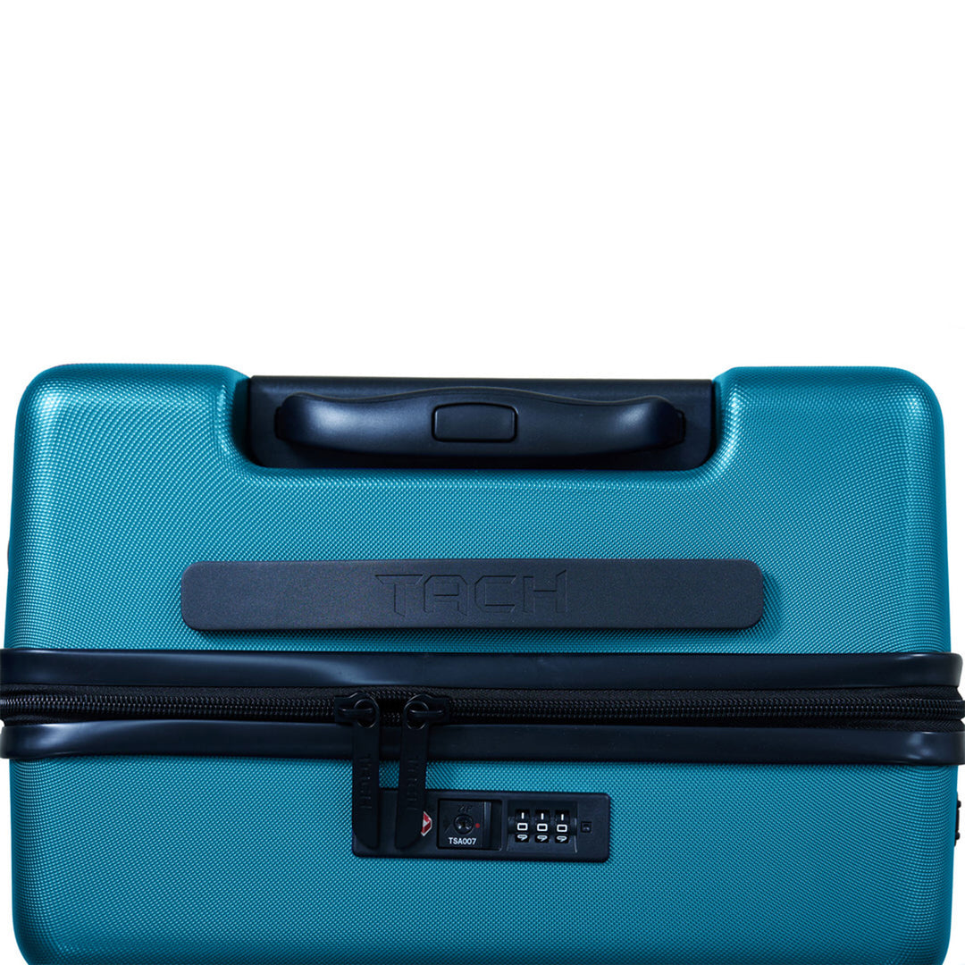 TACH V3 Connectable 3 Piece Hard Shell Spinner Luggage Set, Sky Blue (Used) - VMInnovations