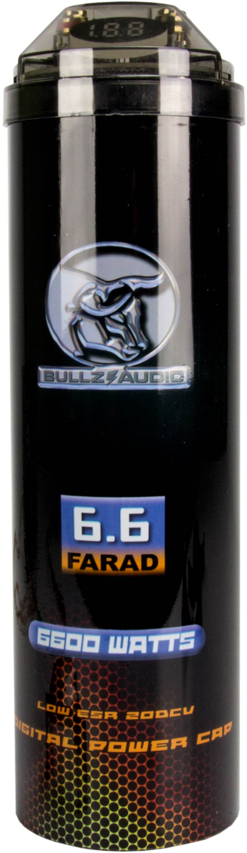 NEW! BULLZ AUDIO 6600W 12V BCAP6.6 Car Digital Power Farad Capacitor | BCAP6.6