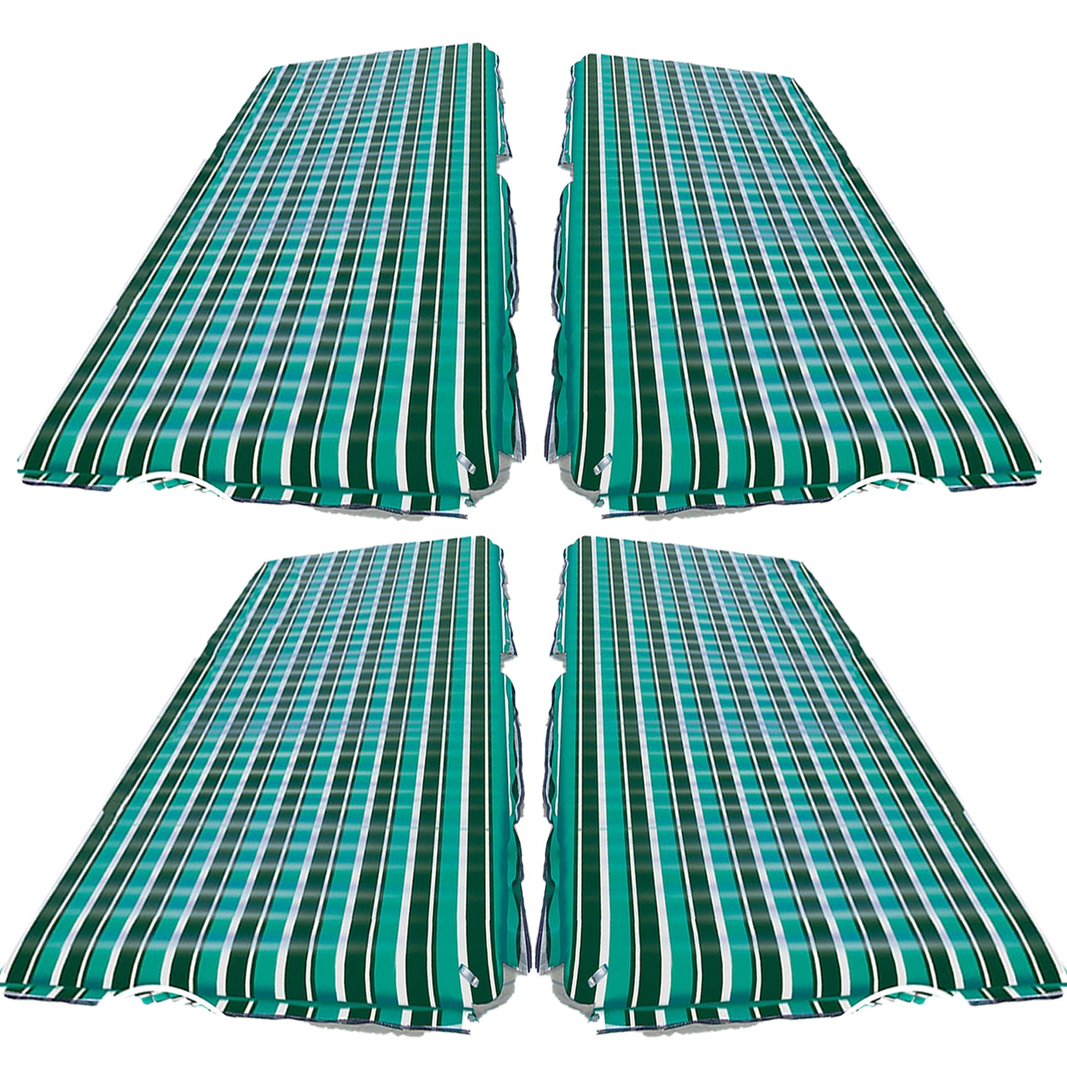 Aqua Leisure 11 Ft Inflatable Supersize Floating Platform, Stripes (4 Pack)