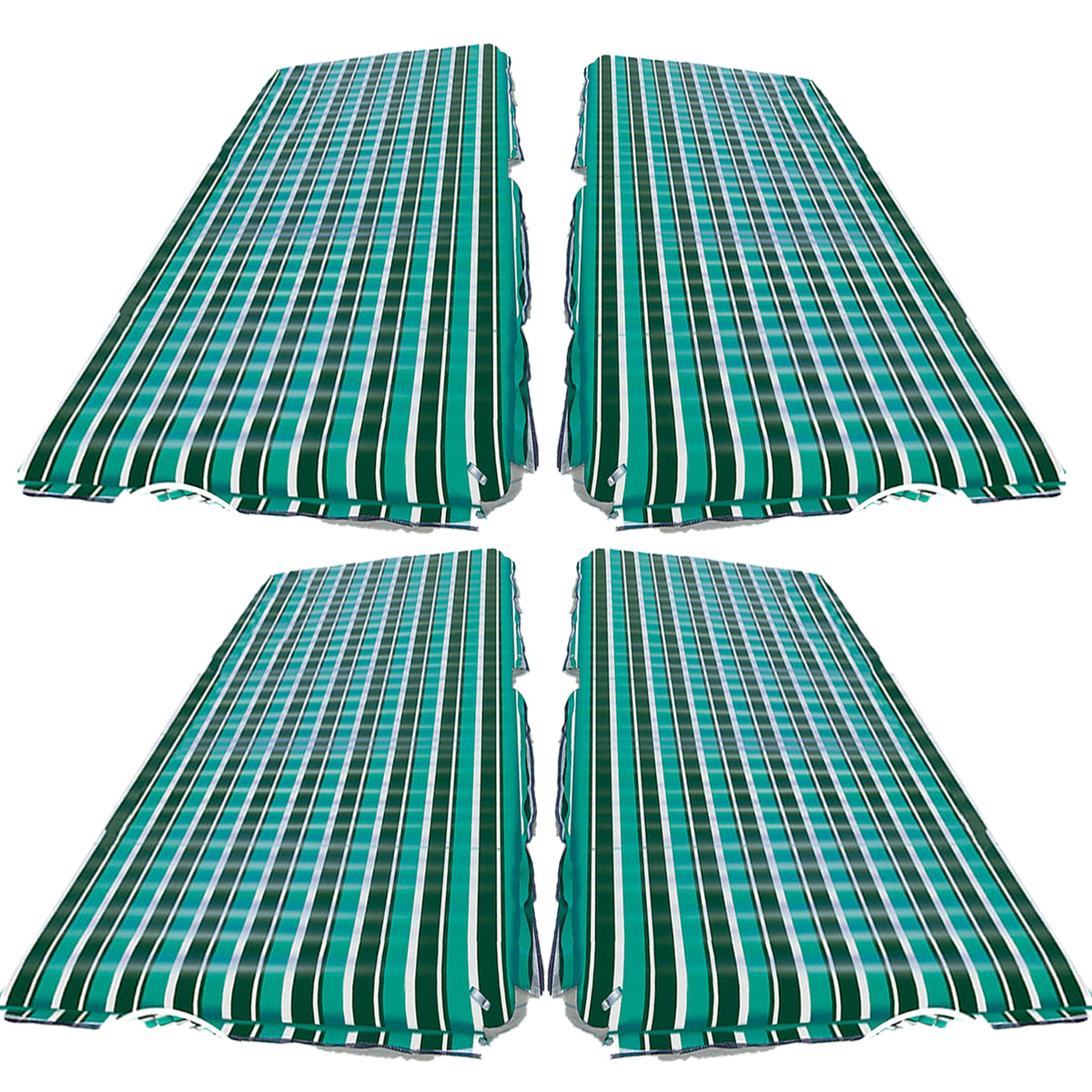 Aqua Leisure 11 Ft Inflatable Supersize Floating Platform, Stripes (4 Pack)