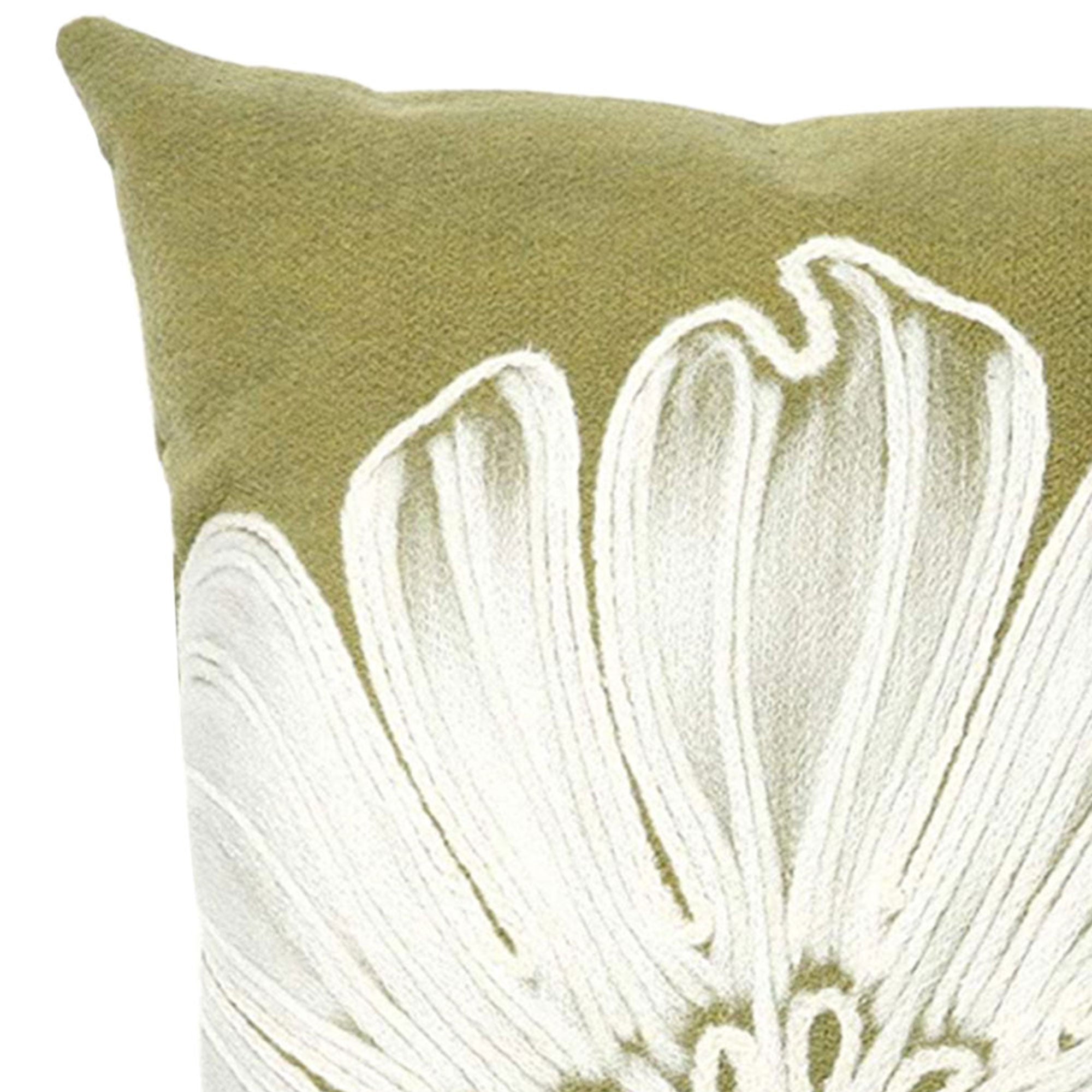 Visions II Indoor Outdoor Patio Accent Pillow, Flower, 12 x 20 Inch (Open Box) - VMInnovations