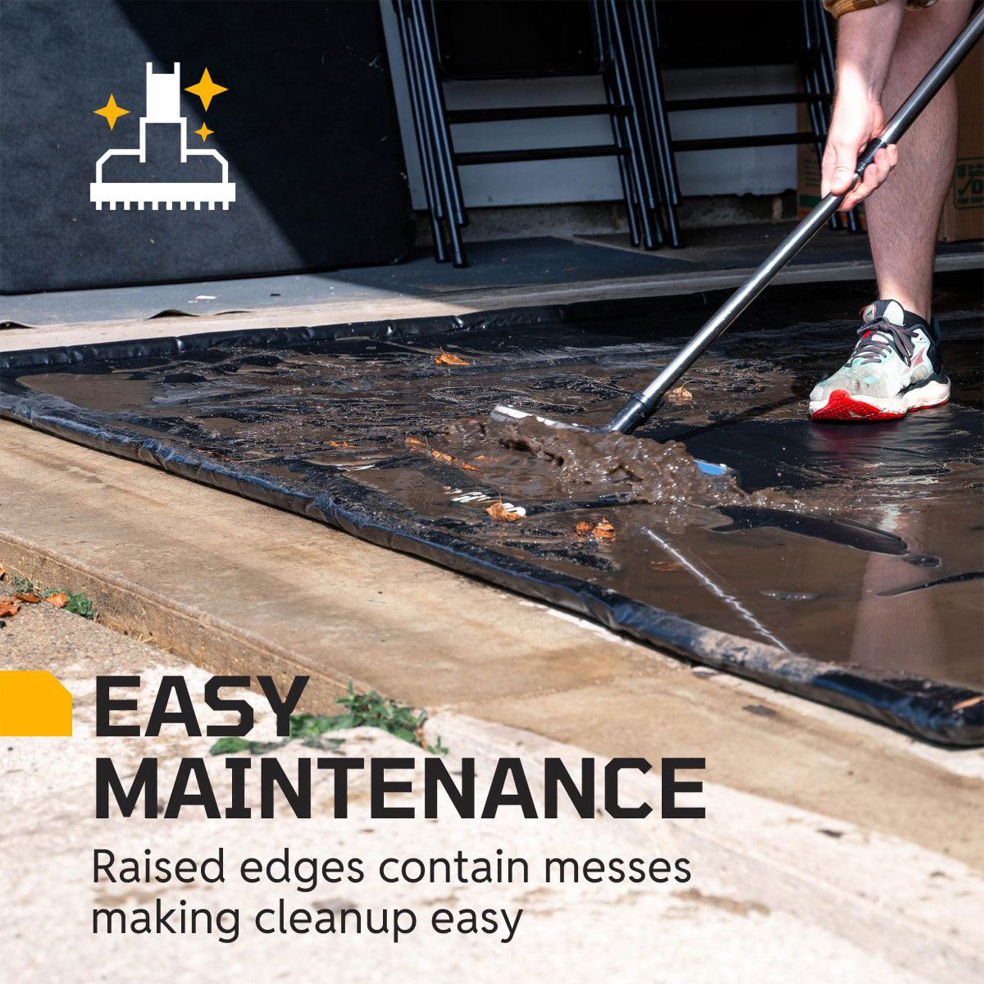 AutoFloorGuard 7.75 Foot by 16ft Compact Size Garage Containment Mat (For Parts) - VMInnovations