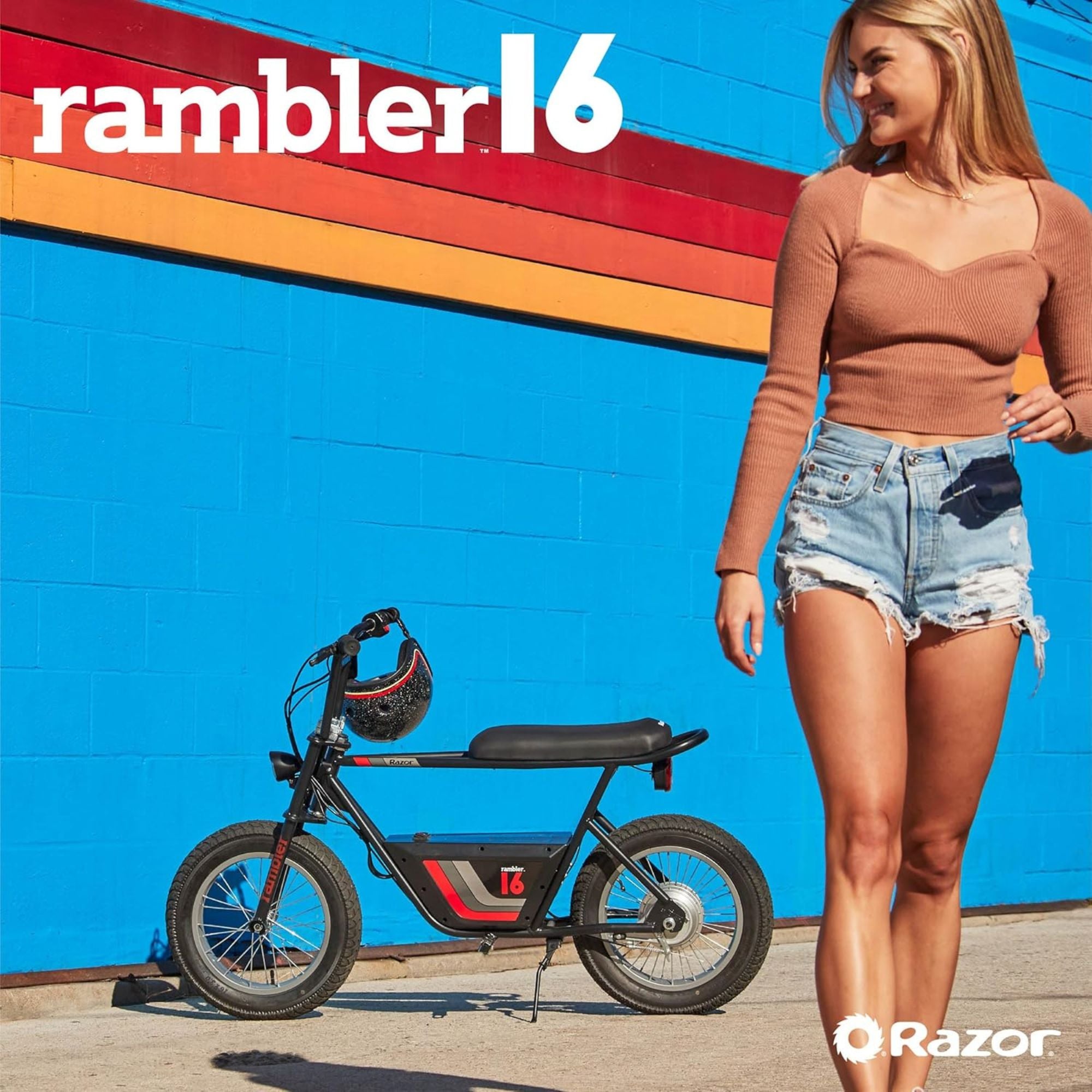Razor Rambler 16 Electric Retro Minibike with 350W Motor & 36V Battery(Open Box)