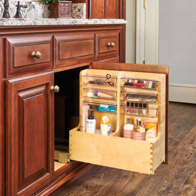 Rev-A-Shelf 24" Wood Vanity Base Cabinet Organizer w/ Soft-Close, 441-12VSBSC-1