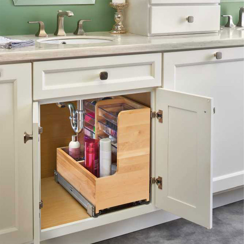 Rev-A-Shelf 30" Wood Vanity Base Cabinet Organizer w/ Soft-Close, 441-15VSBSC-1