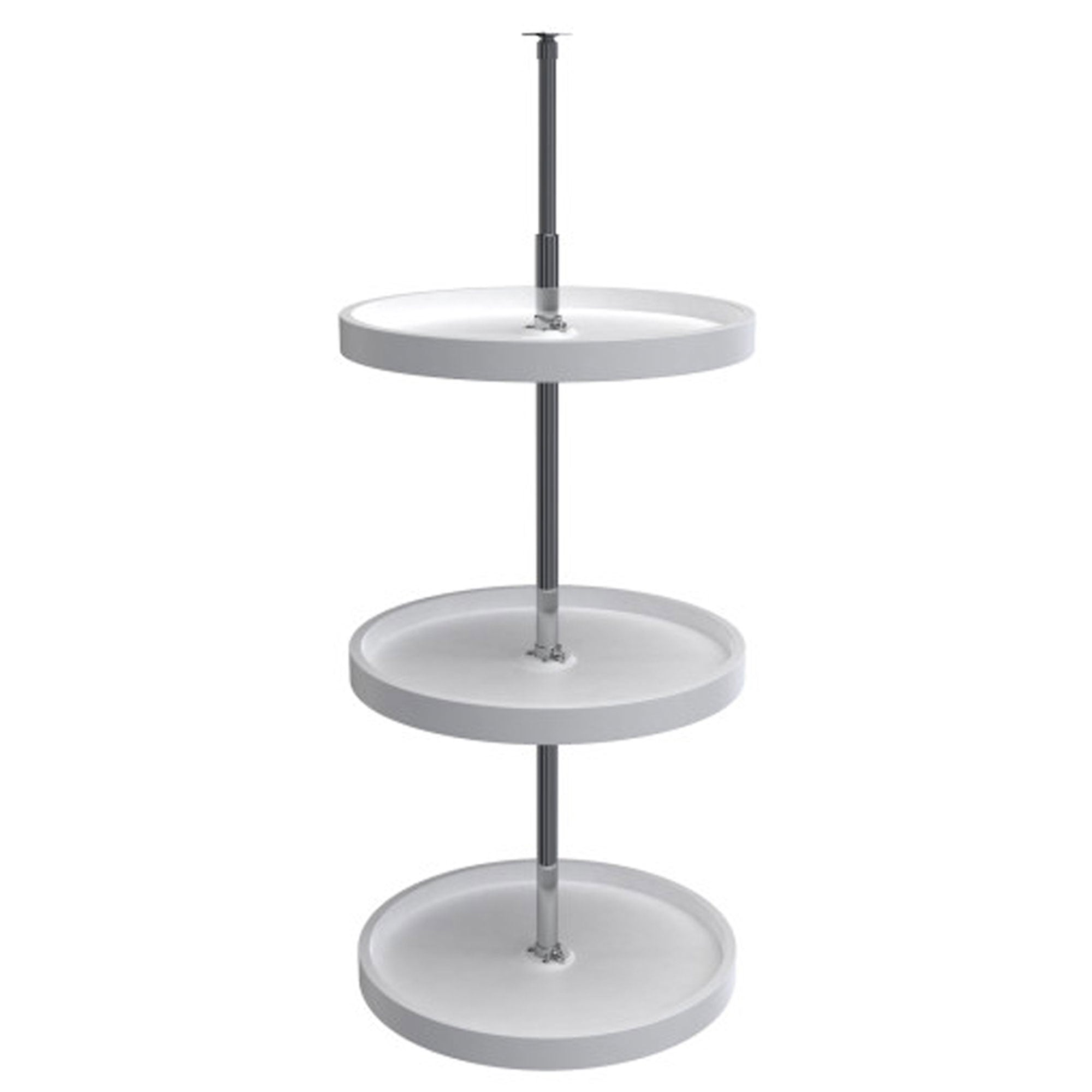 Rev-A-Shelf 18'' Lazy Susan Full-Circle Polymer 3-Shelf, White, 6013-18-11-526 - VMInnovations