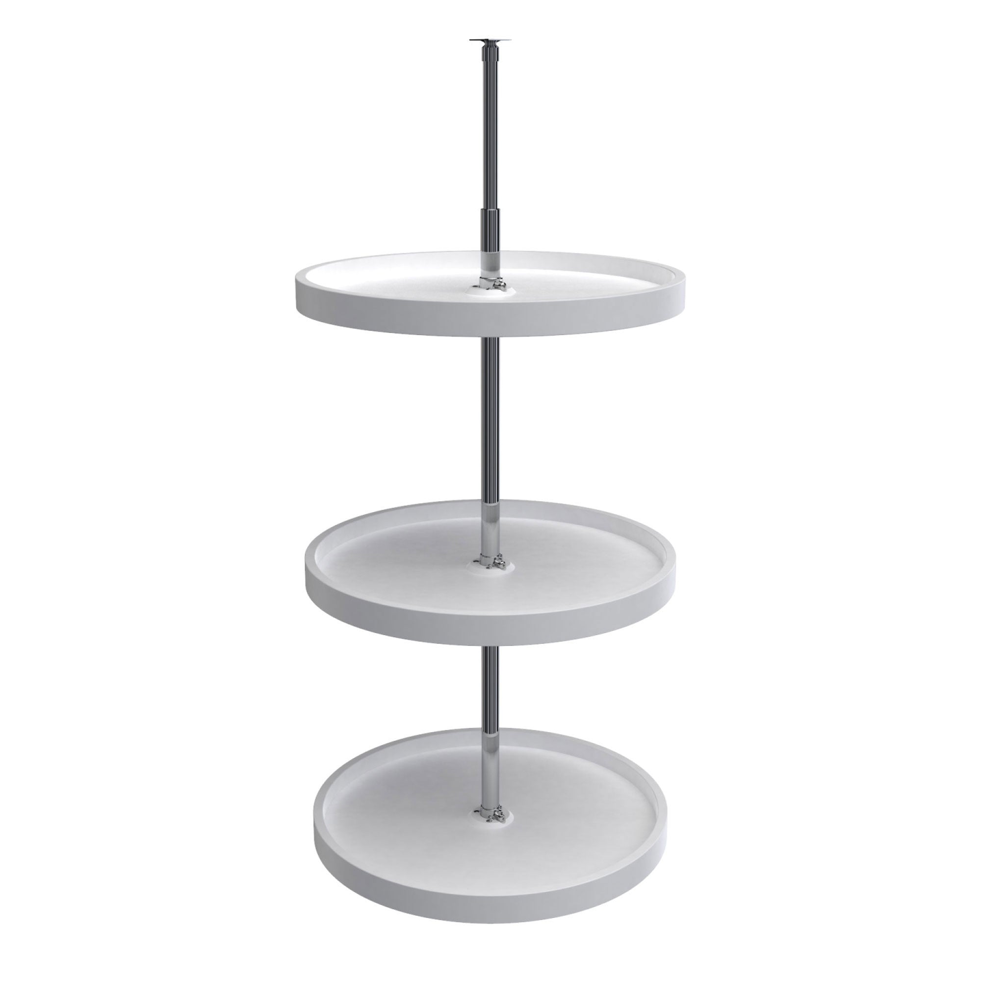 Rev-A-Shelf 20'' Lazy Susan Full-Circle Polymer 3-Shelf, White, 6013-20-11-526 - VMInnovations