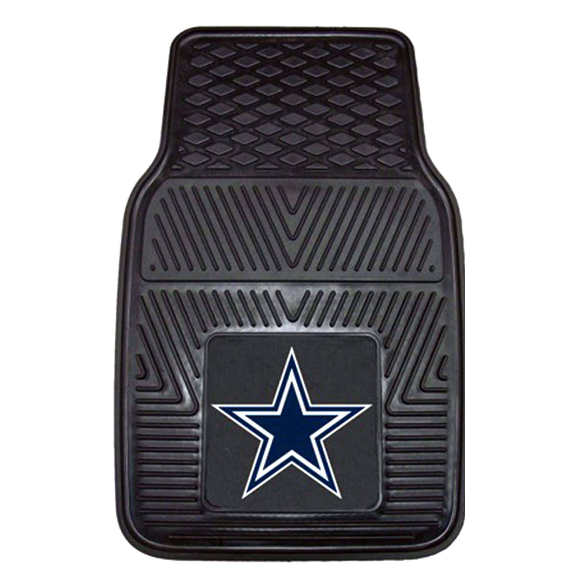 Fanmats 27 x 17" Vinyl Front Car Floor Mat 2 Piece Set, Dallas Cowboys(Open Box)