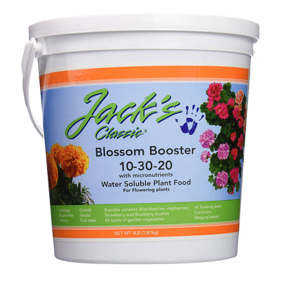 Jack's Classic 10-30-20 Blossom Booster Water Soluble Garden Plant Food, 4 Lbs